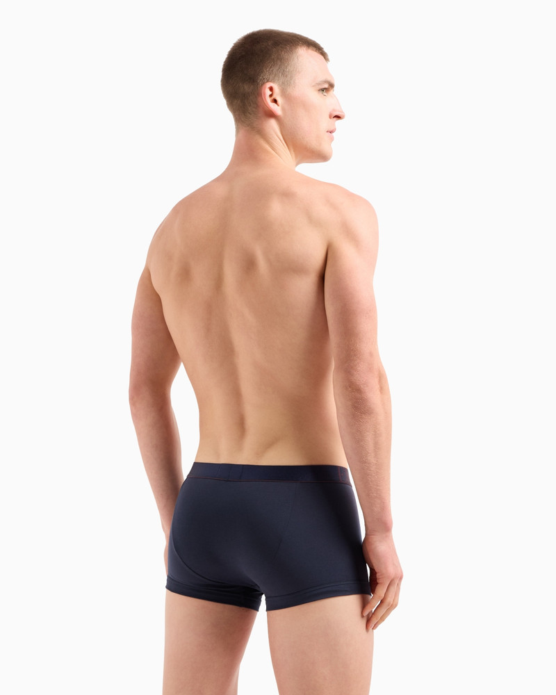 Three-pack of ASV shiny logoband organic-cotton boxer briefs 3