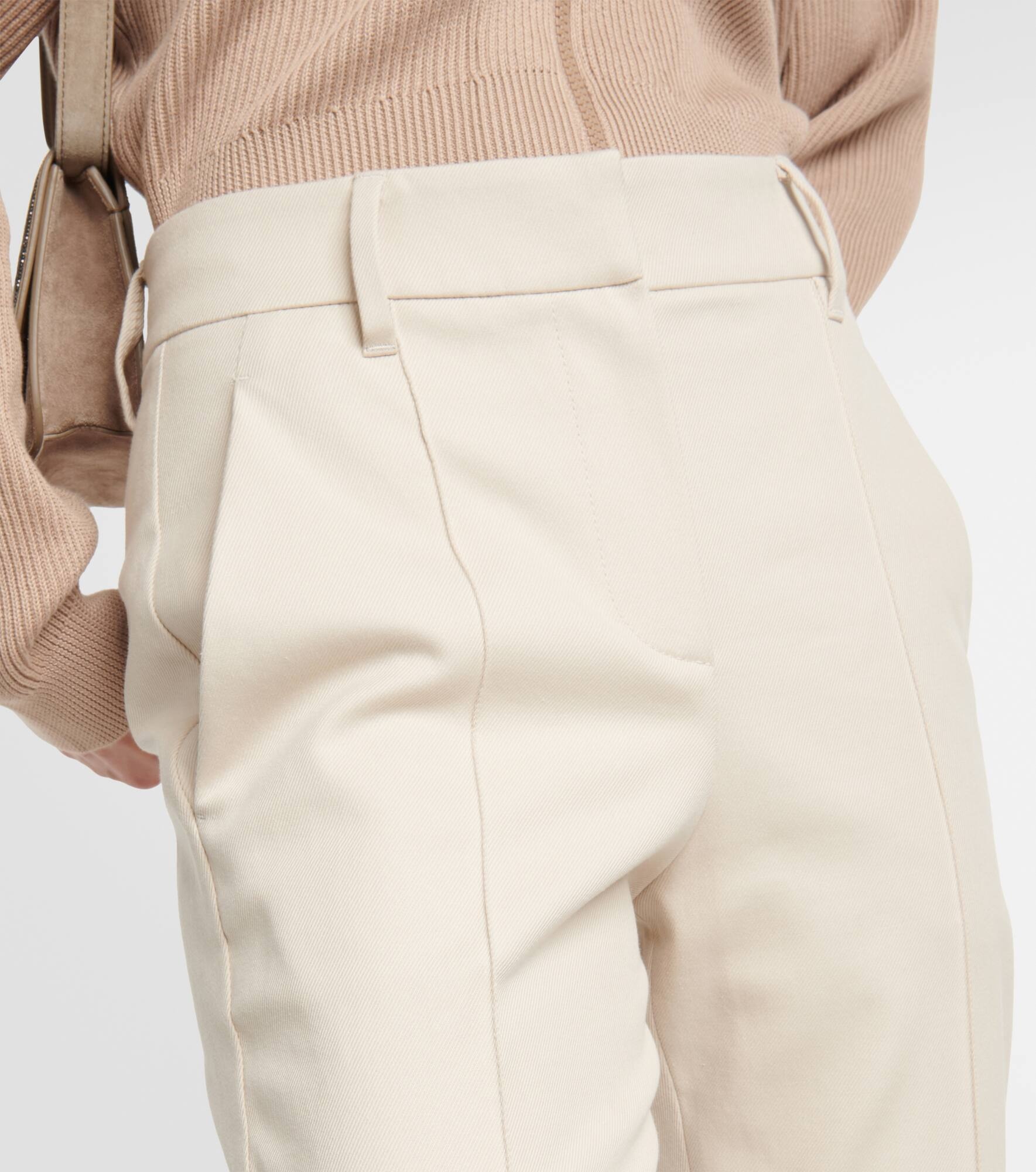 Cotton-blend slim pants - 4