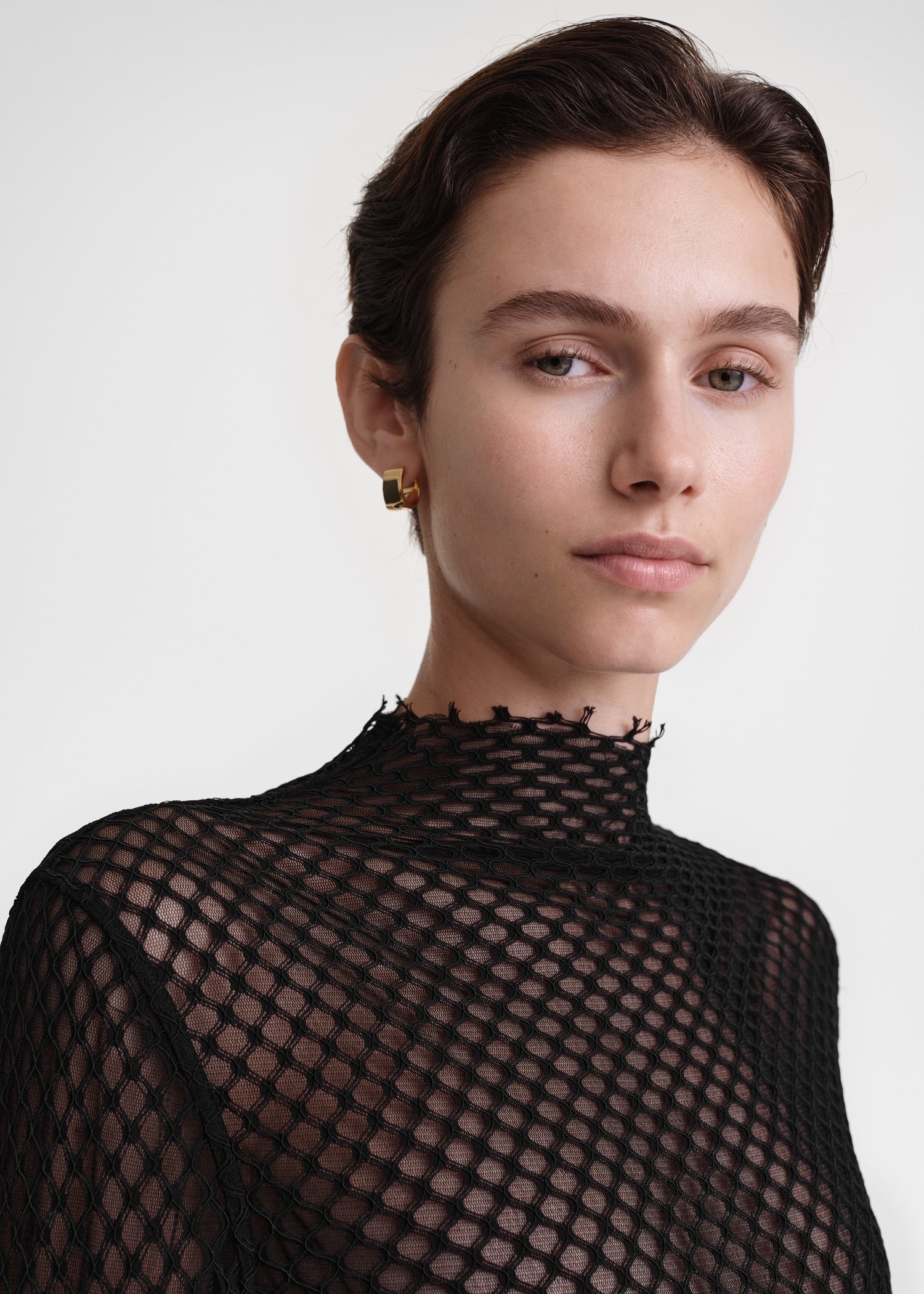 Totême Sheer lace top black | REVERSIBLE