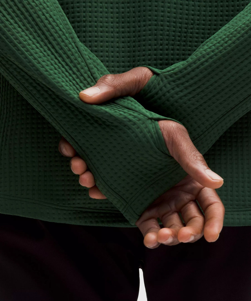 Waffle-Knit Half Zip 6
