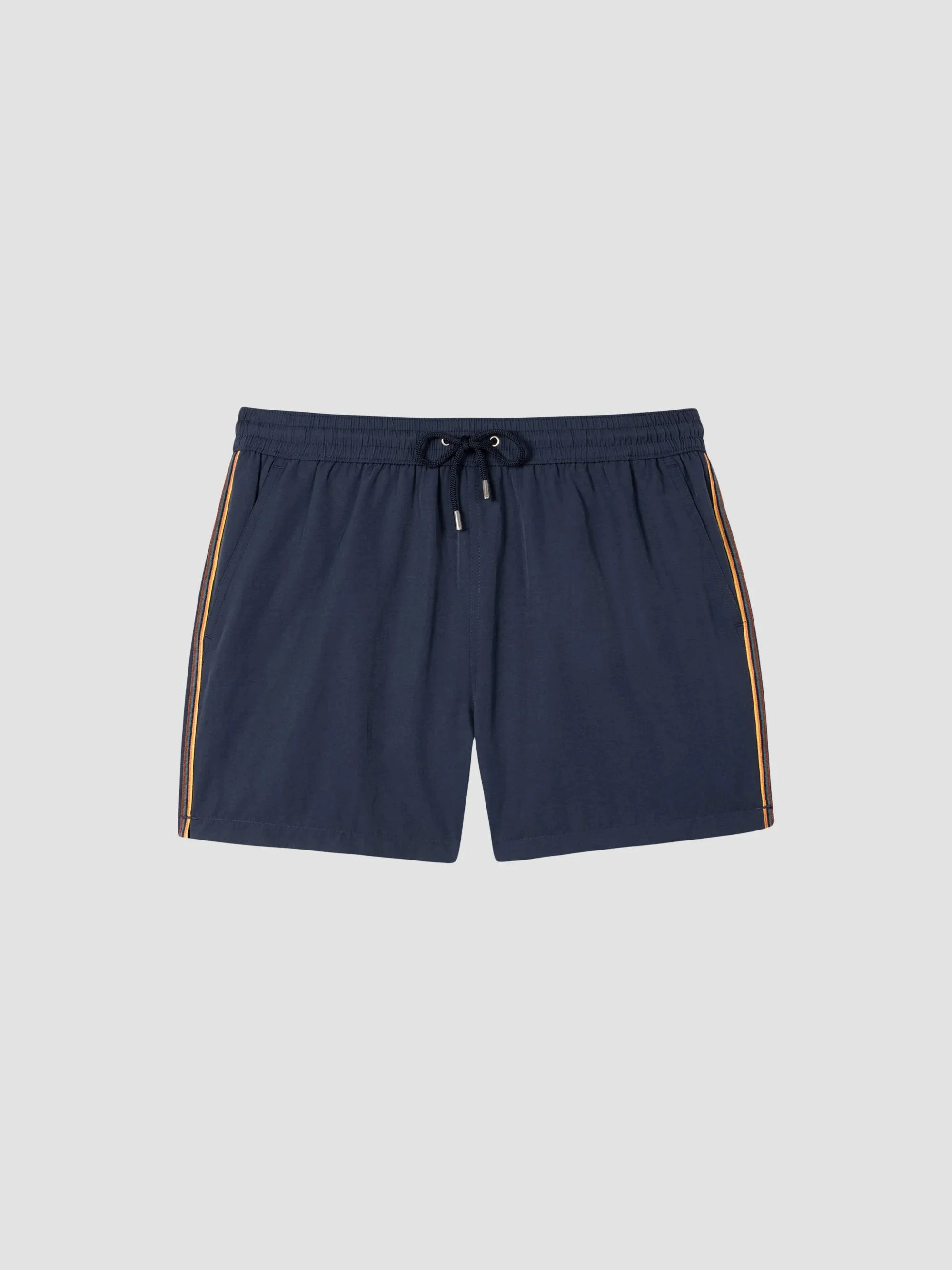 Men's Striped Swim Shorts - Navy - 1