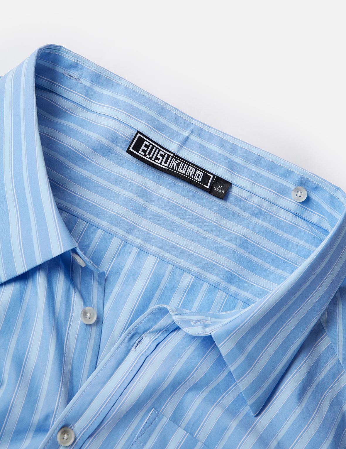 Drape Collar Pinstripe Shirt - 18