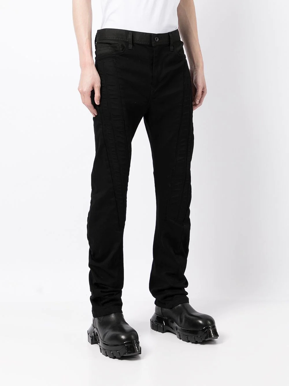 low-rise straight-leg trousers - 3