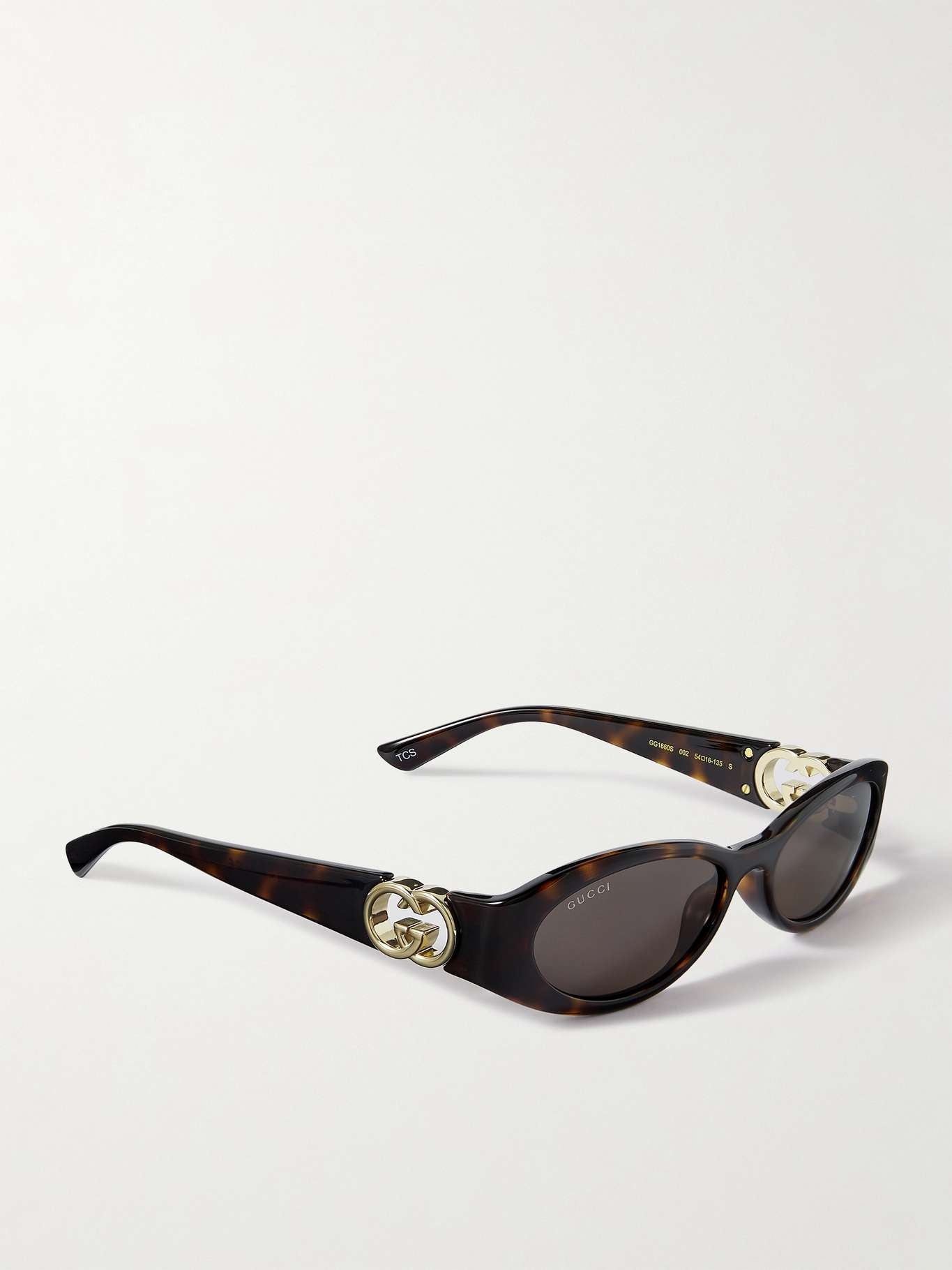 Oval-frame tortoiseshell acetate sunglasses - 3