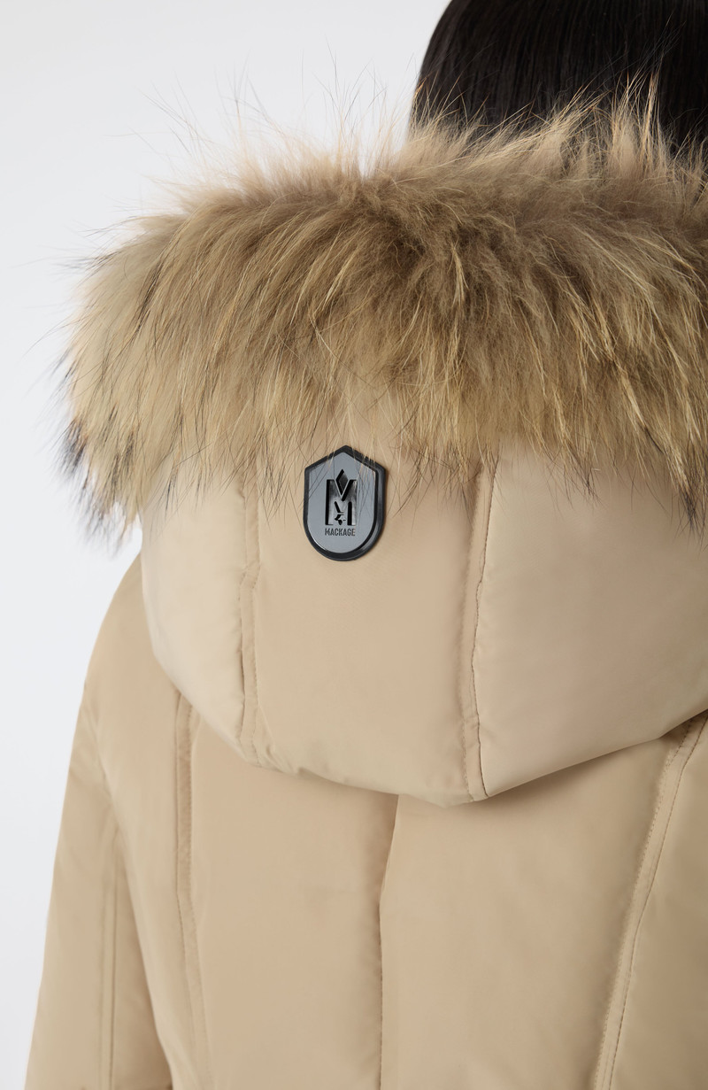 ADALI-F Down coat with natural fur Signature Mackage Collar 7