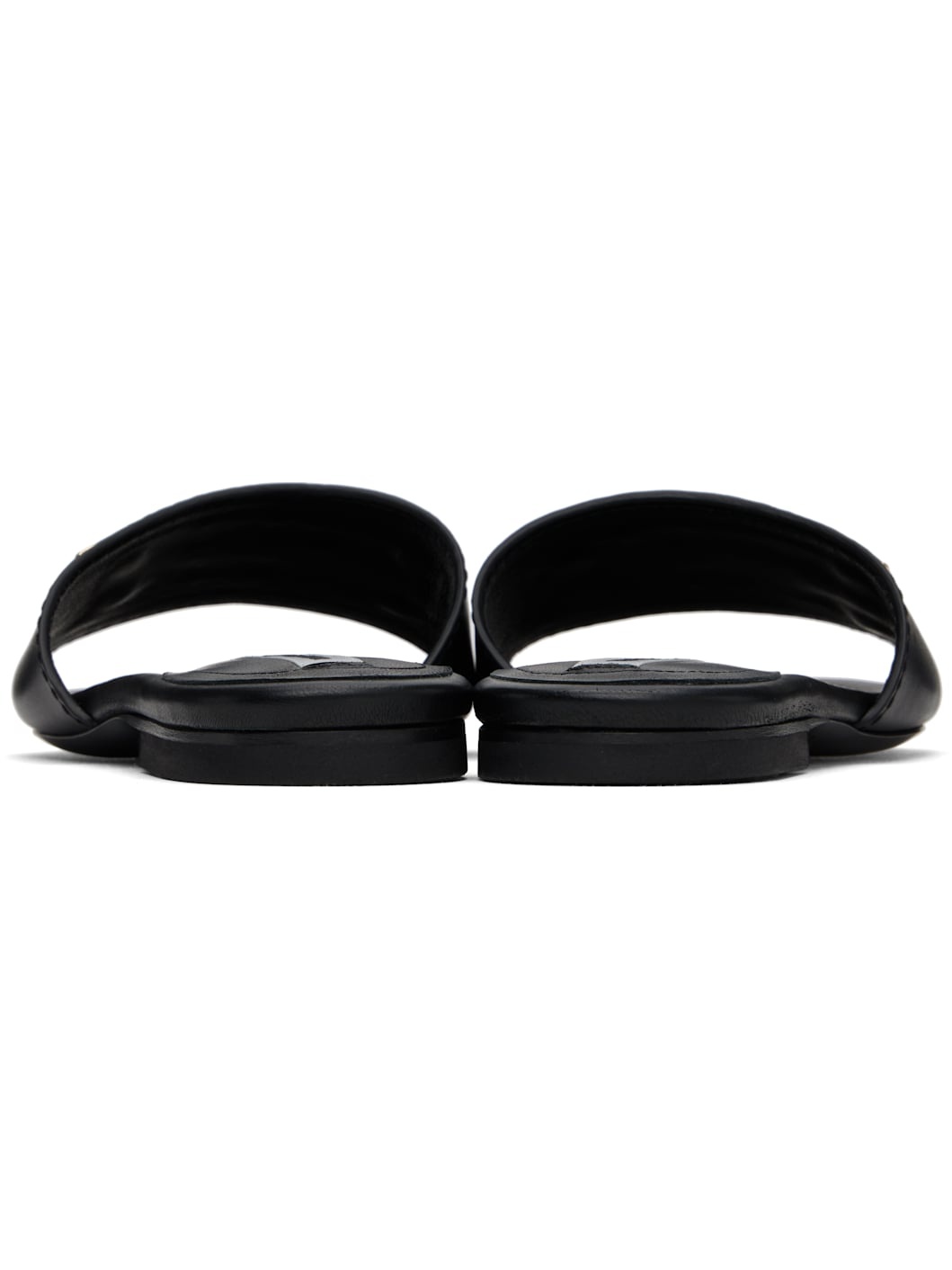 Black B Buckle Sandals - 2