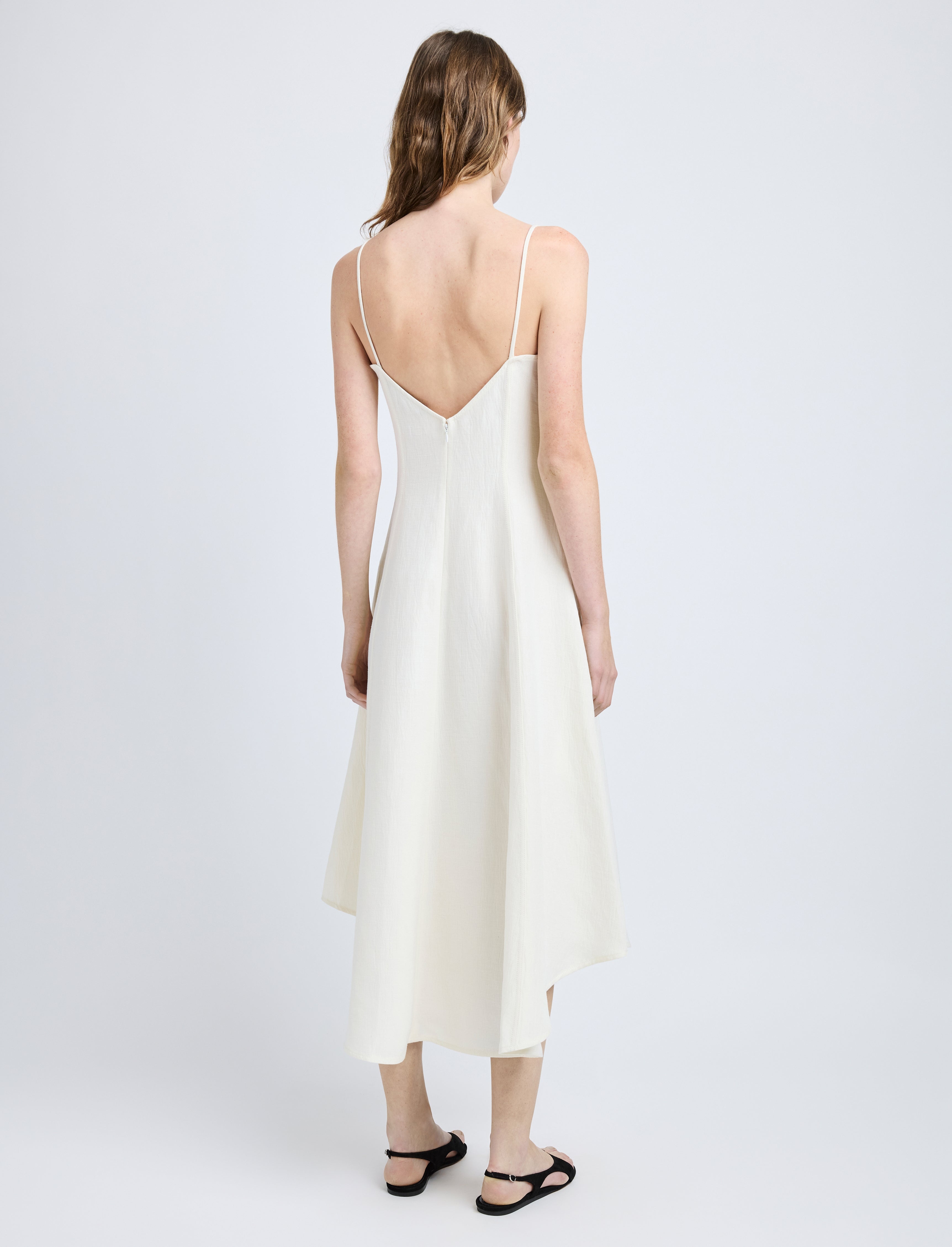 Elaine Dress in Cotton Viscose Linen - 4