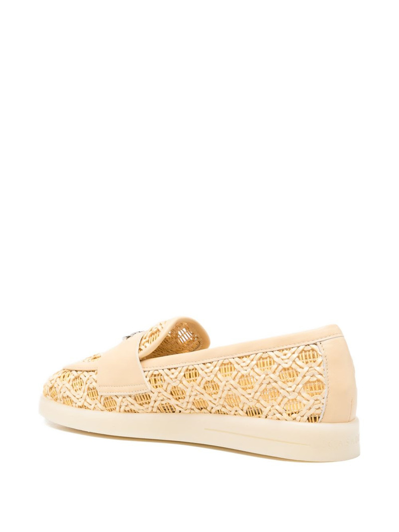 woven logo-plaque loafers 3
