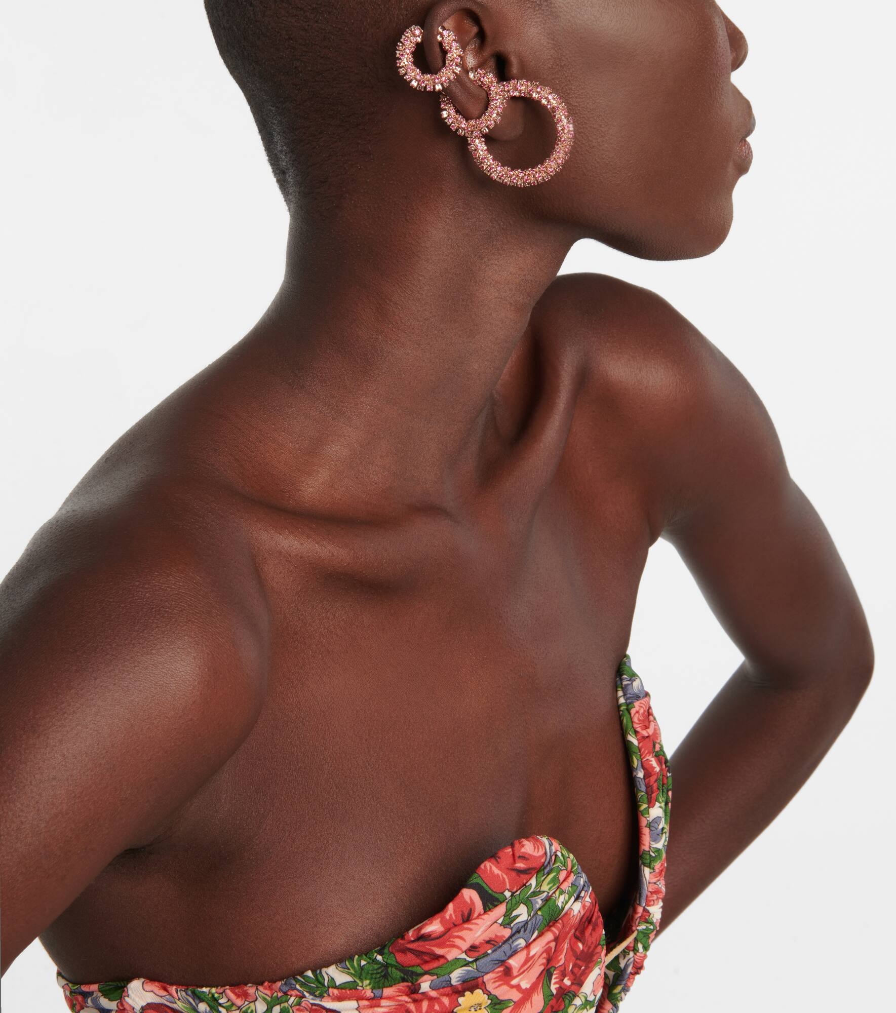 Crystal-embellished clip-on earrings - 3