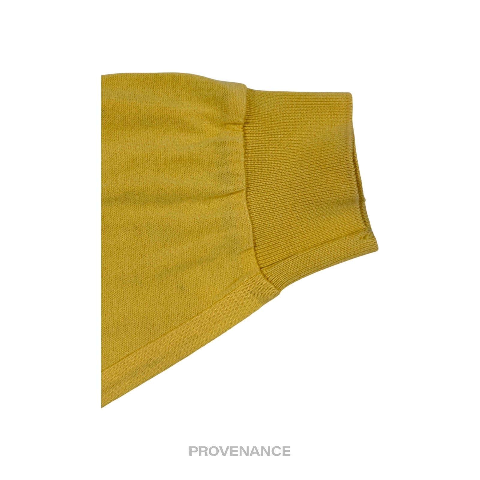 Balenciaga Logo Long Sleeve Polo Shirt - Powder Yellow M - 6
