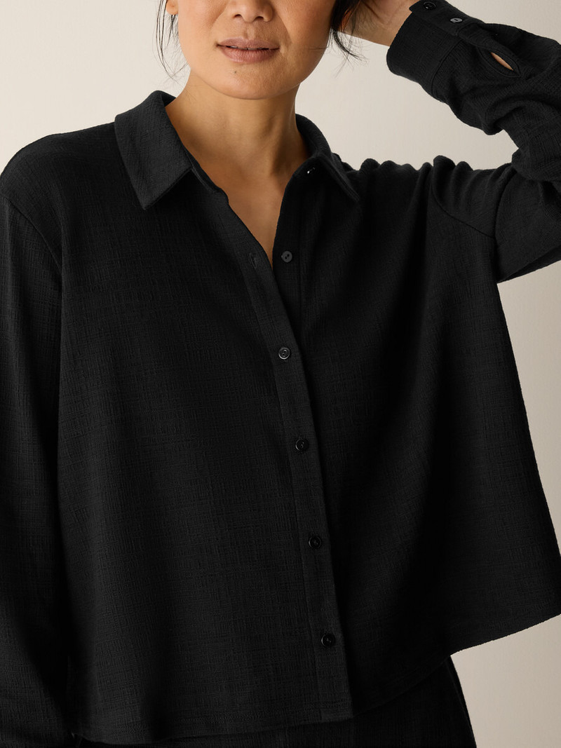 Cross Hatch Stretch Jersey Classic Collar Shirt 5