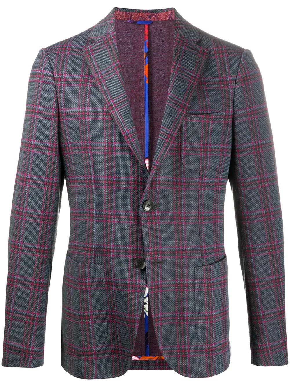 checked blazer - 1