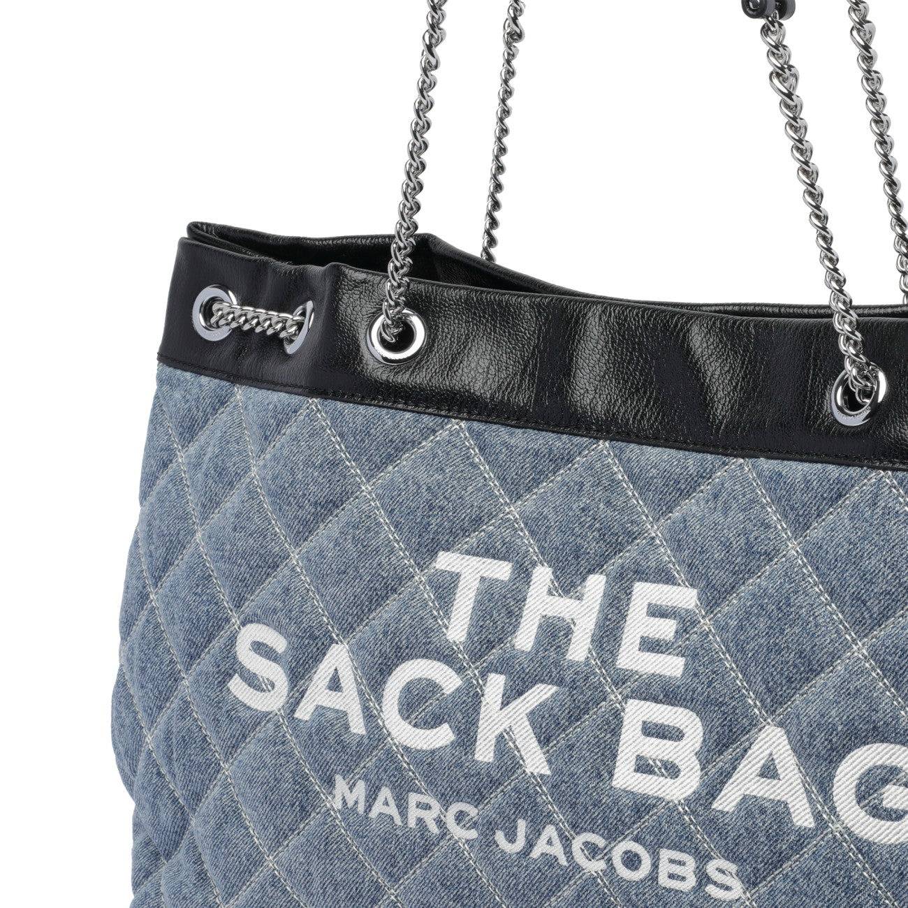 Marc Jacobs Women The Quilted Denim Chain Sack Bag Large - 4