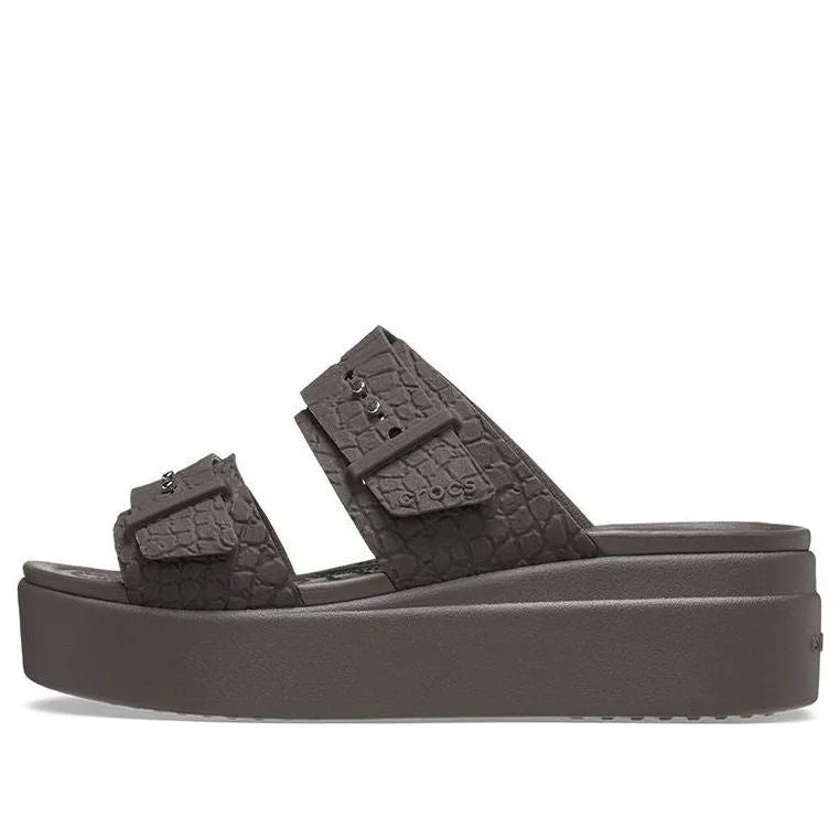 (WMNS) Crocs 2 Straps Brooklyn 'Brown' 208667-206 - 1