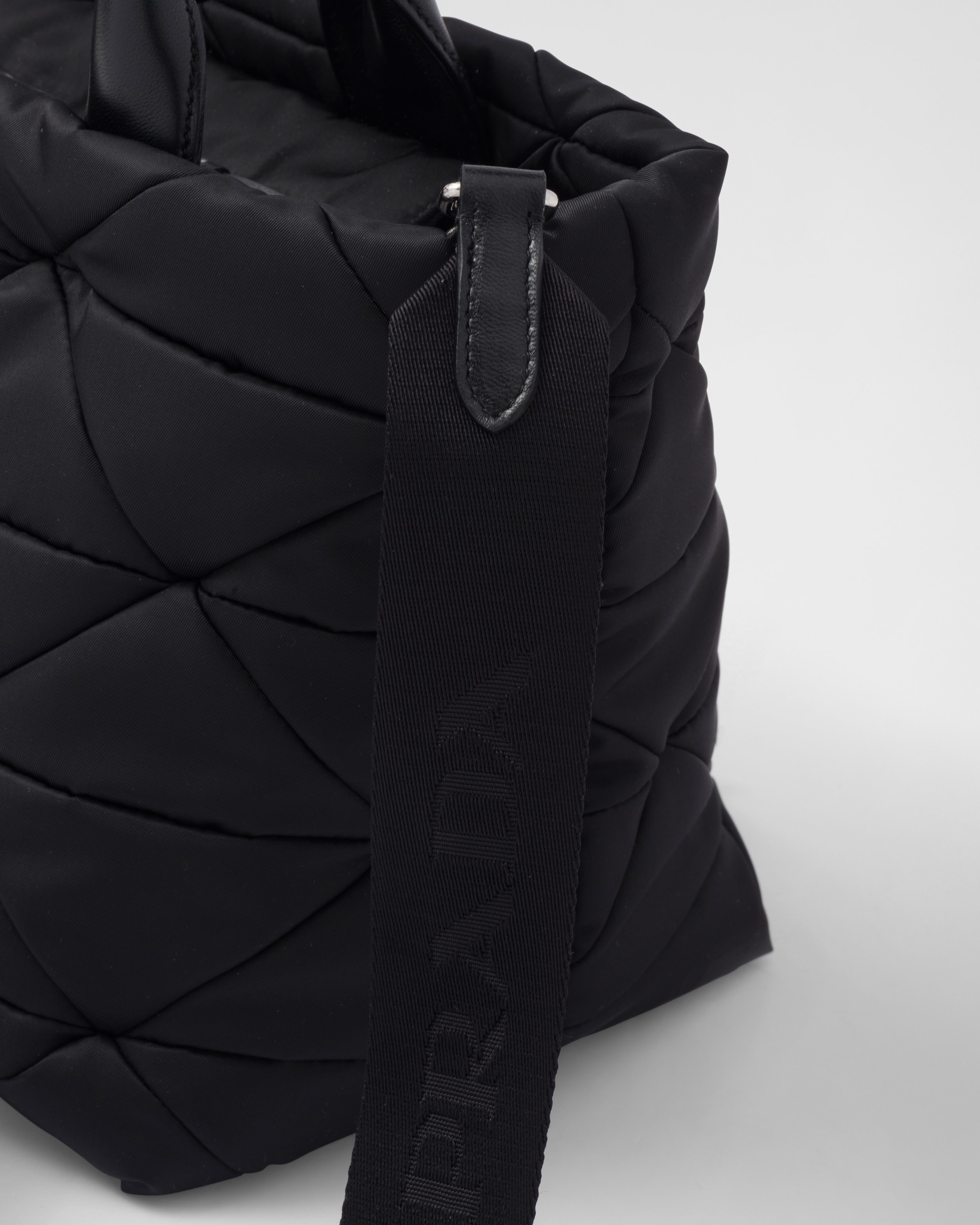 Black Re-nylon Padded Tote Bag