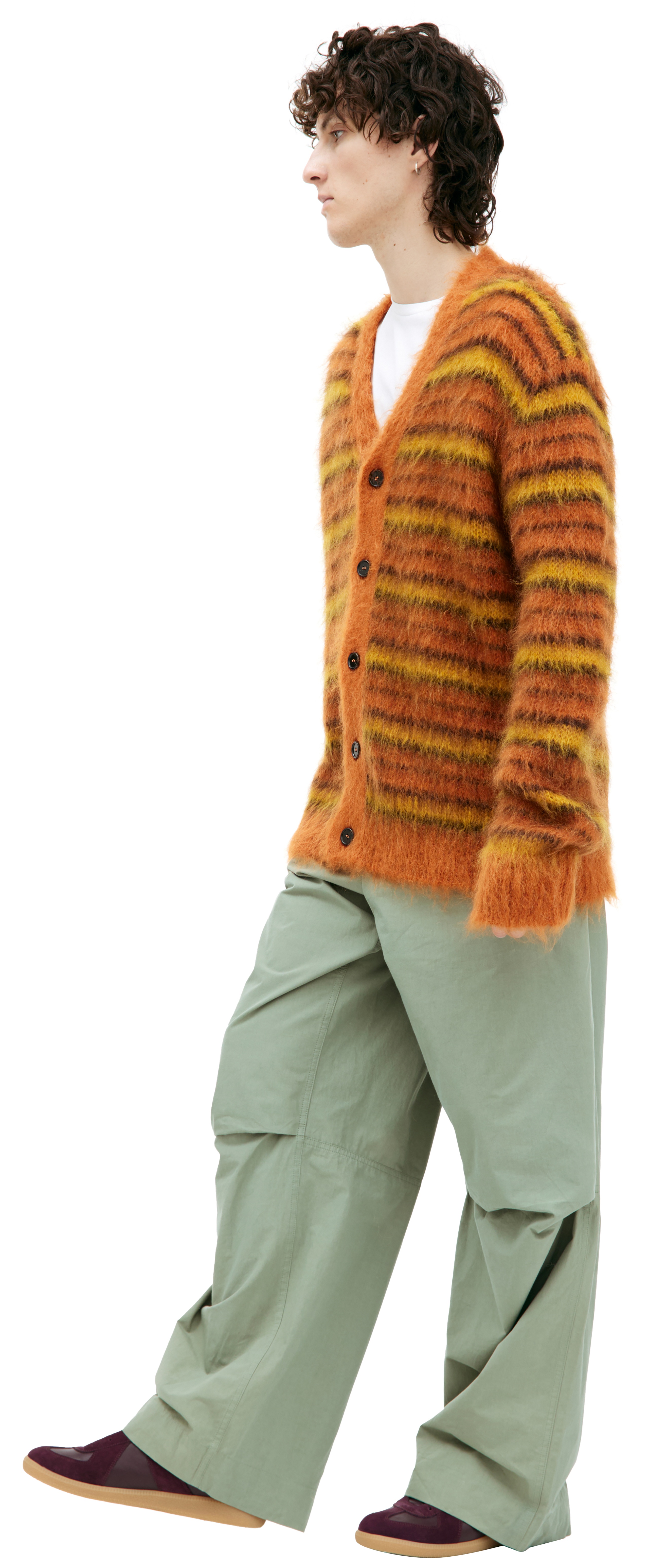 ORANGE STRIPED CARDIGAN - 2
