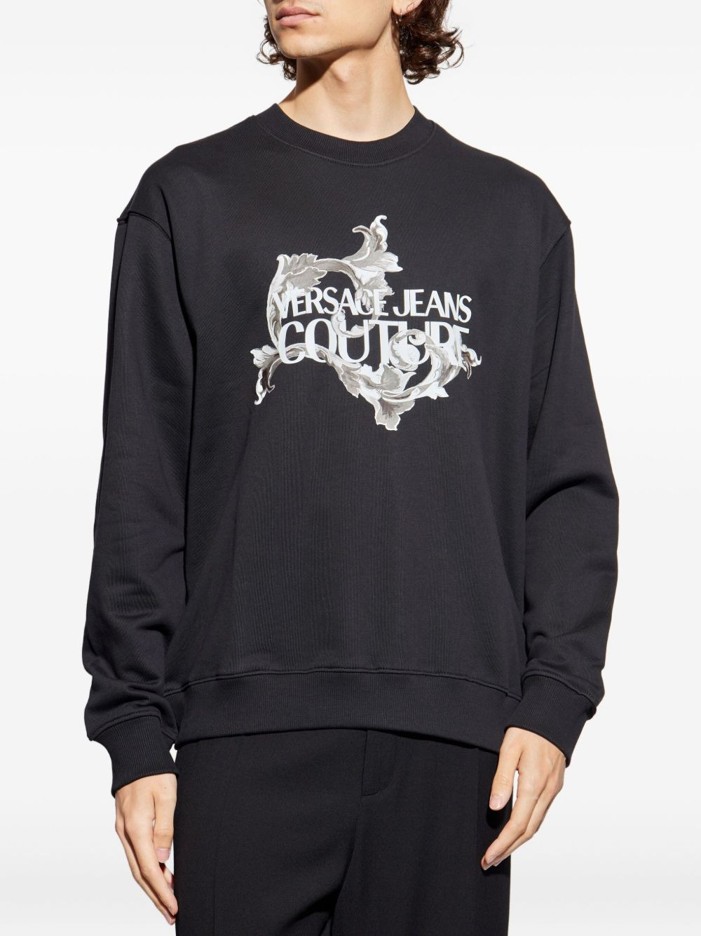 floral-print logo-print sweatshirt - 3