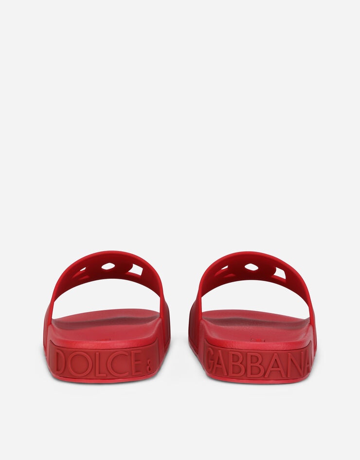 Rubber beachwear sliders with DG Millennials logo - 3