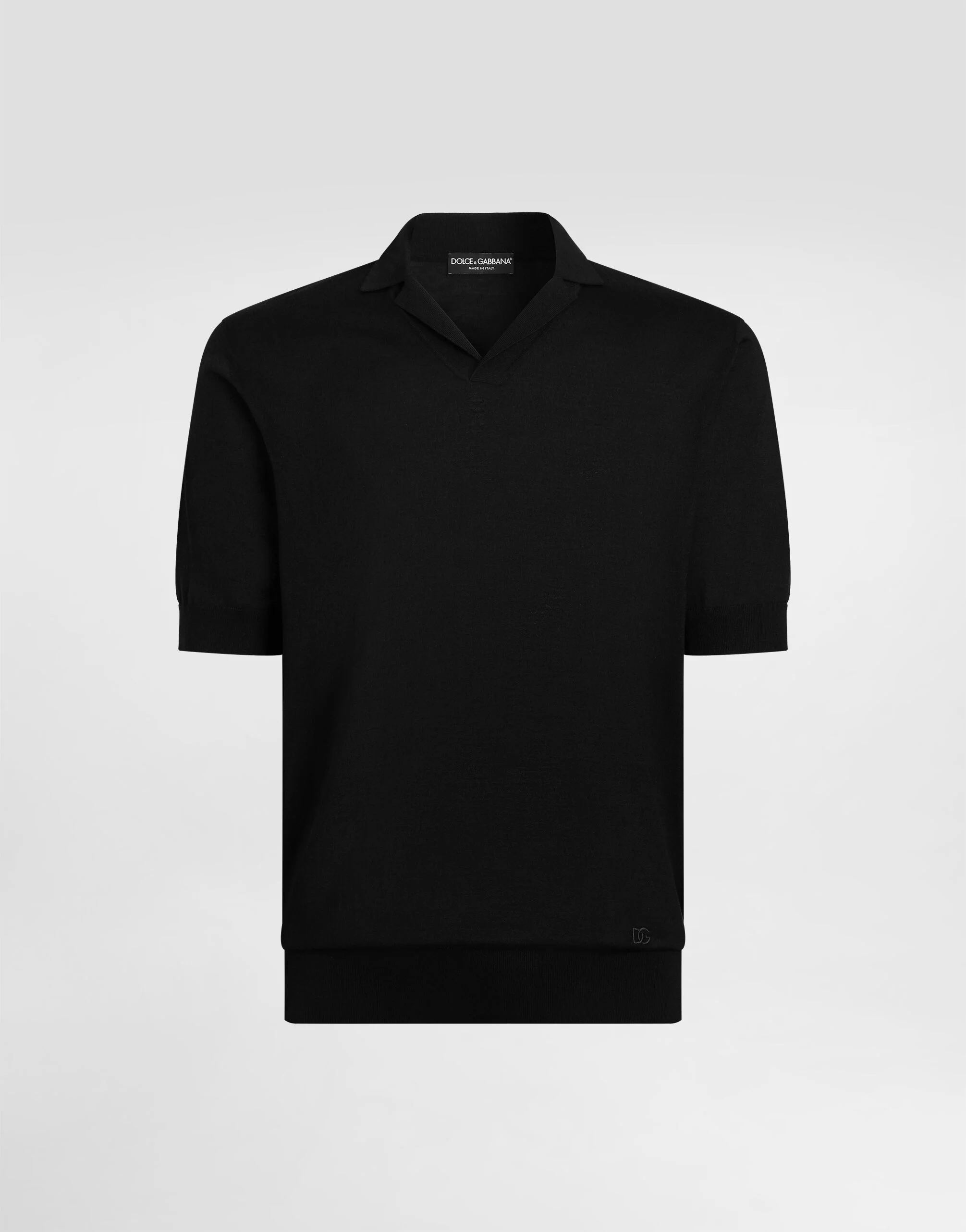Silk knit polo shirt - 1