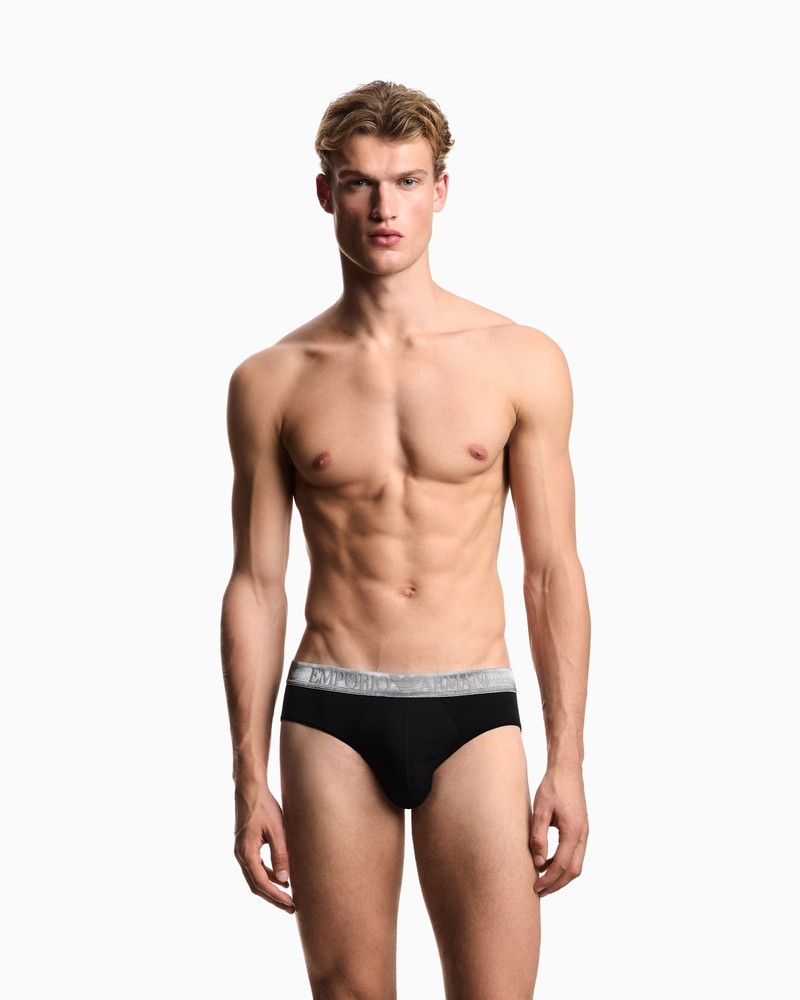 THREE-PACK OF ASV SHINY LOGOBAND ORGANIC JERSEY BRIEFS 2