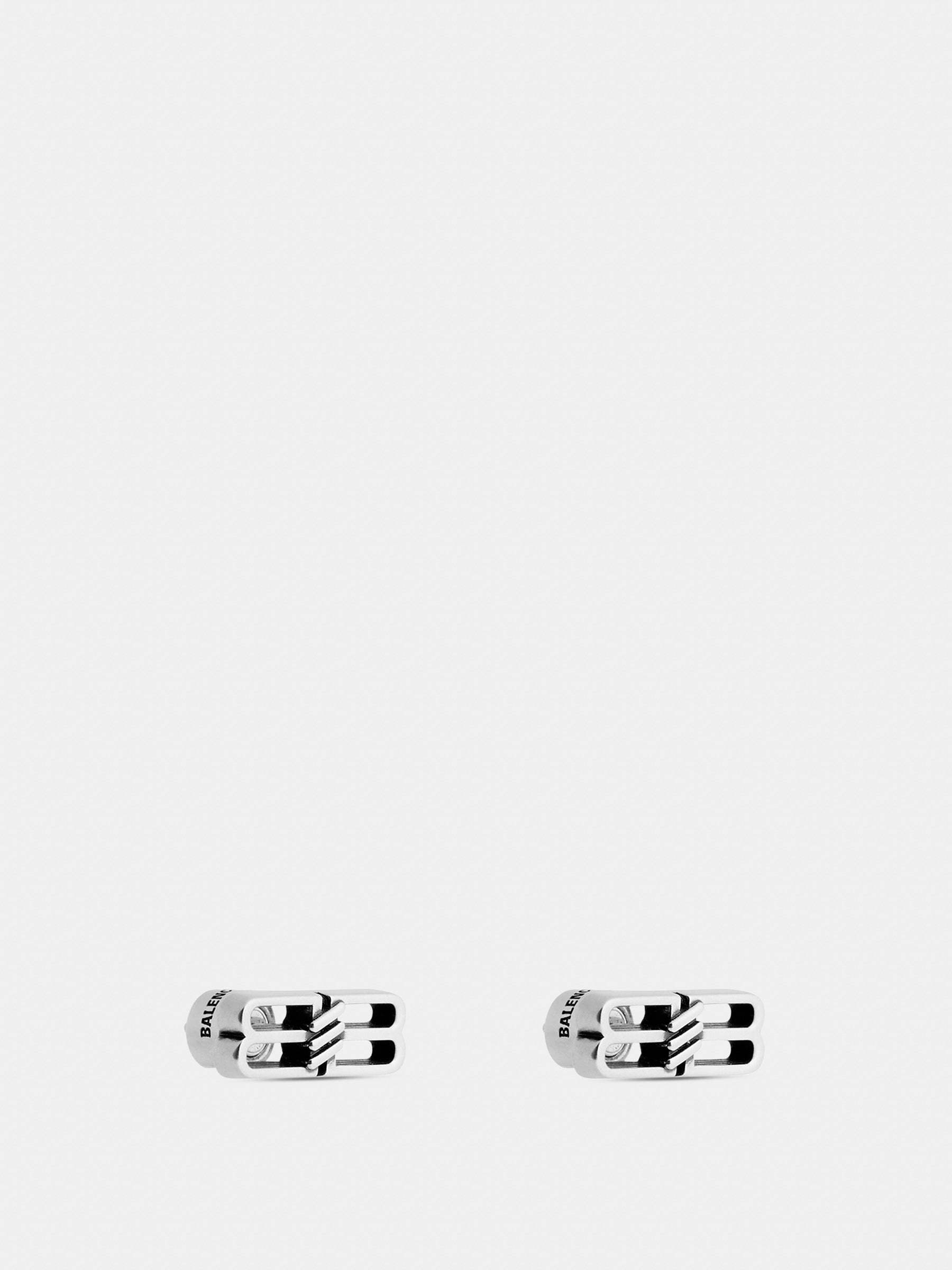 BB ICON ANTIQUE SILVER PLATED EARRINGS - 2