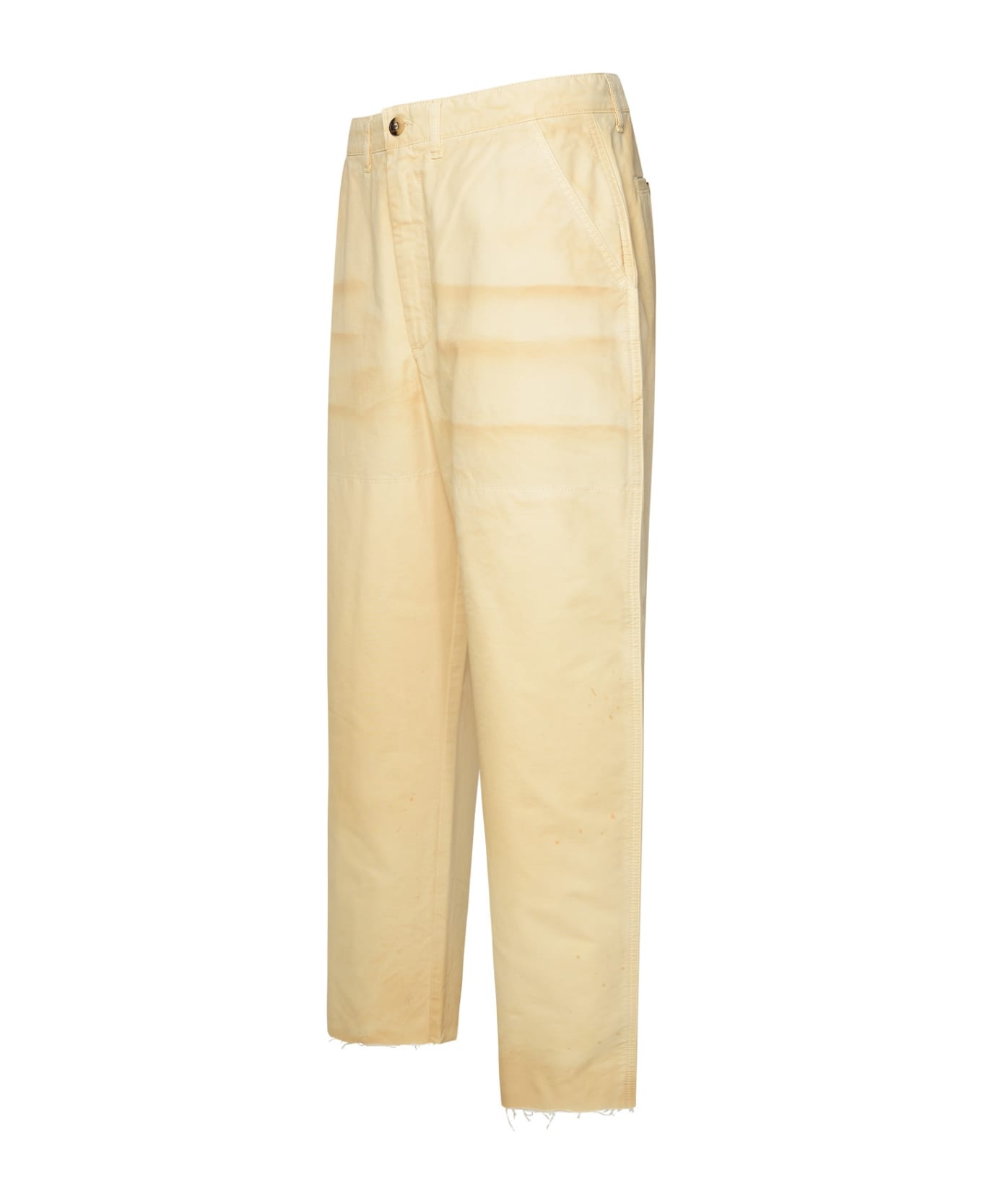 Beige Cotton Trousers - 2