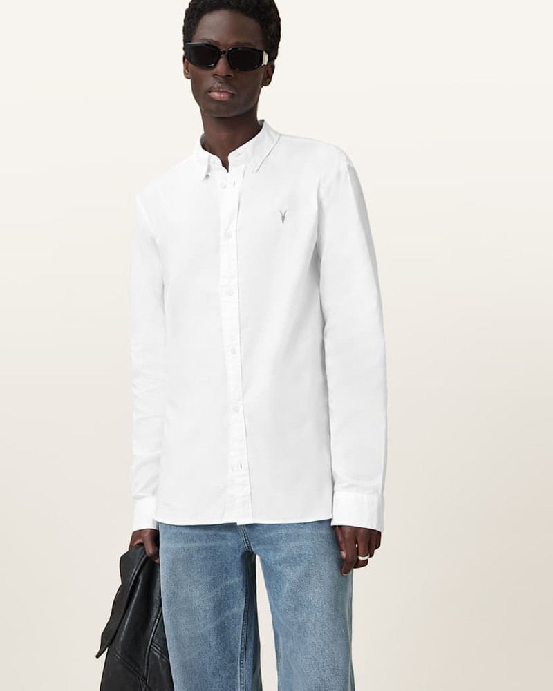 ALLSAINTS HAWTHORNE RAMSKULL STRETCH FIT SHIRT outlook