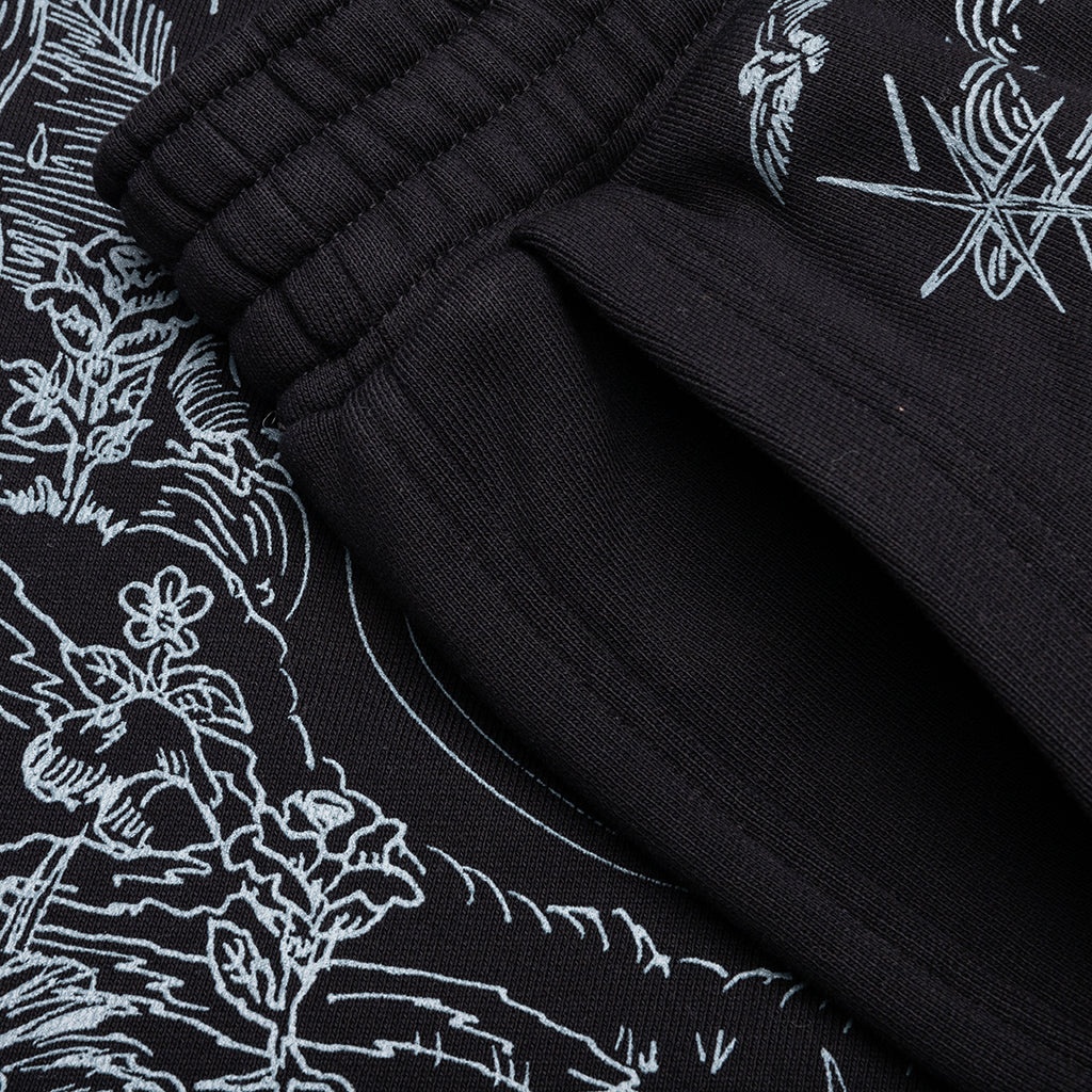 WOLF PRINT BOARD SHORTS - BLACK - 3
