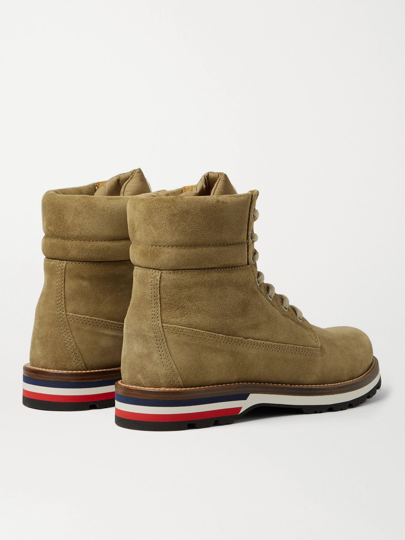 Vancouver Striped Suede Hiking Boots Army green - 5