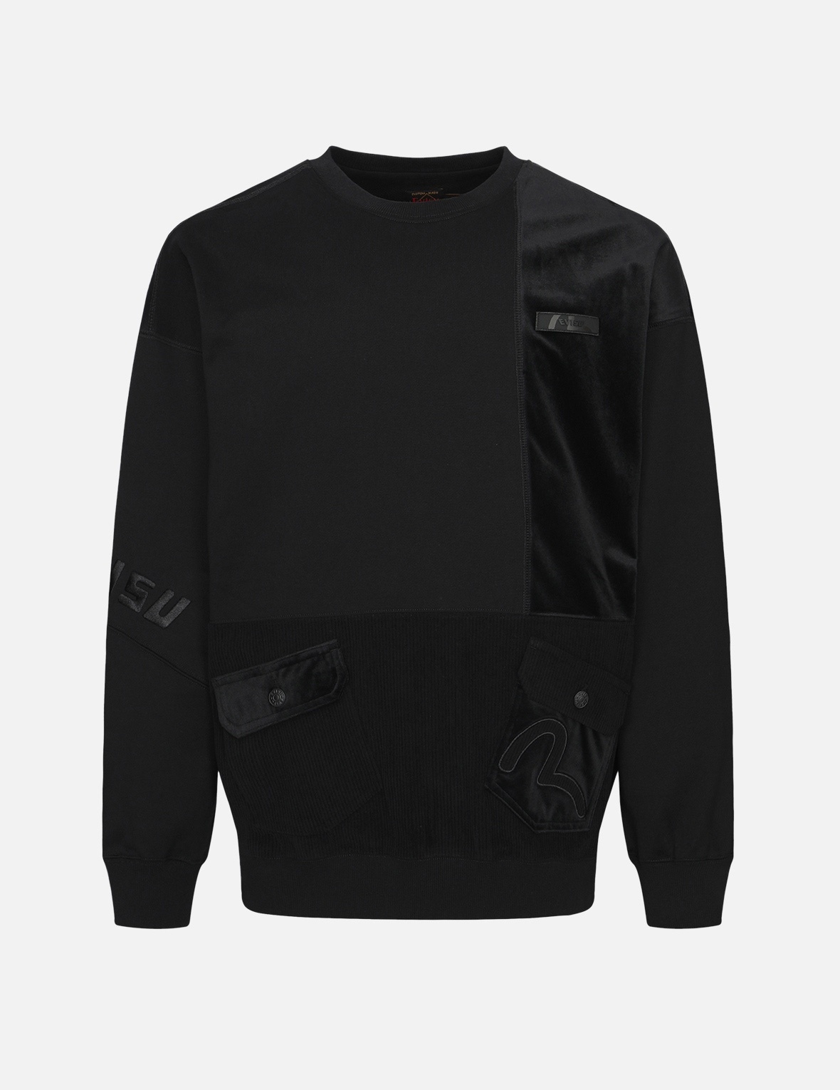MULTI-POCKET PATCHWORK SWEATSHIRT - 2
