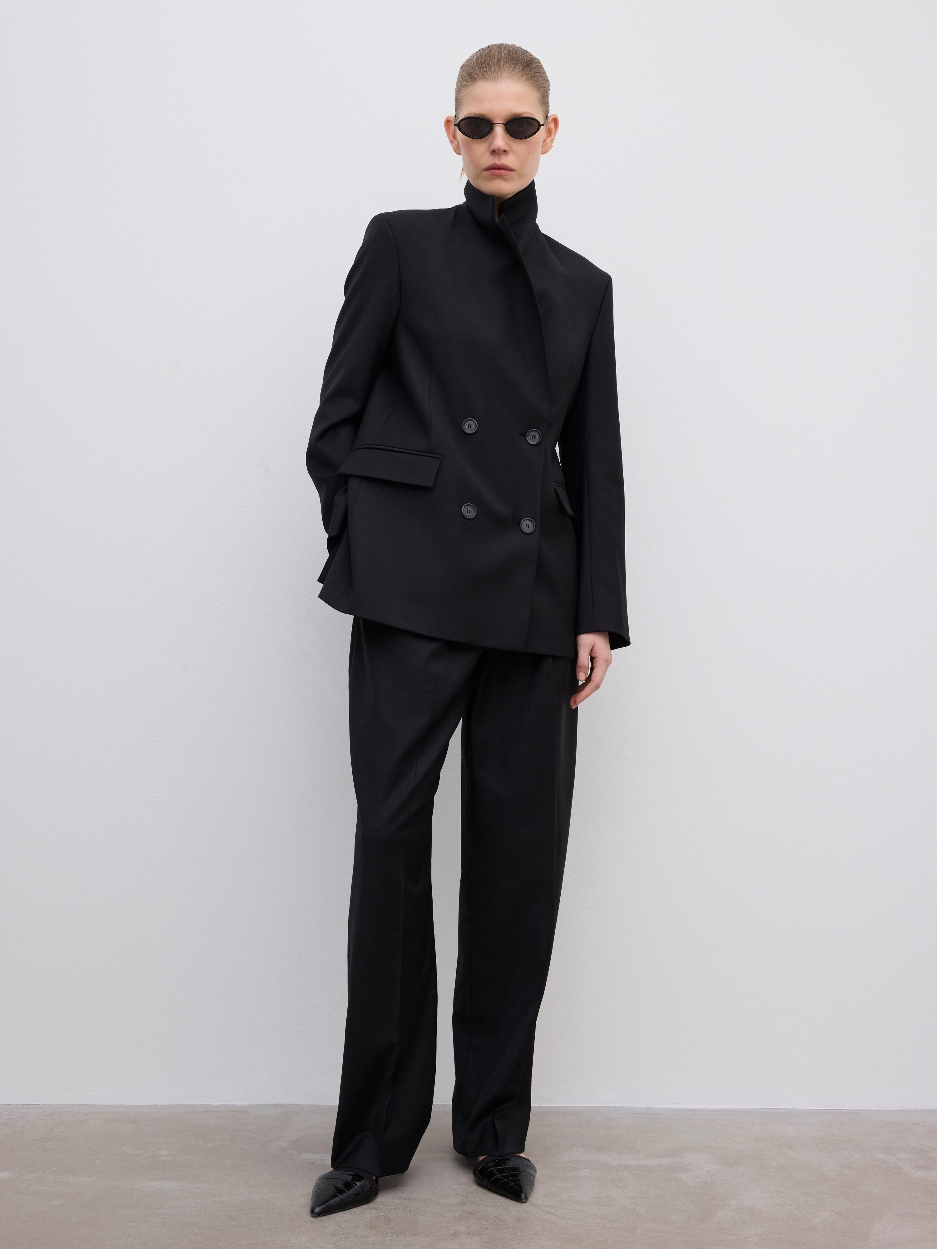 Classic wool blazer black - 4
