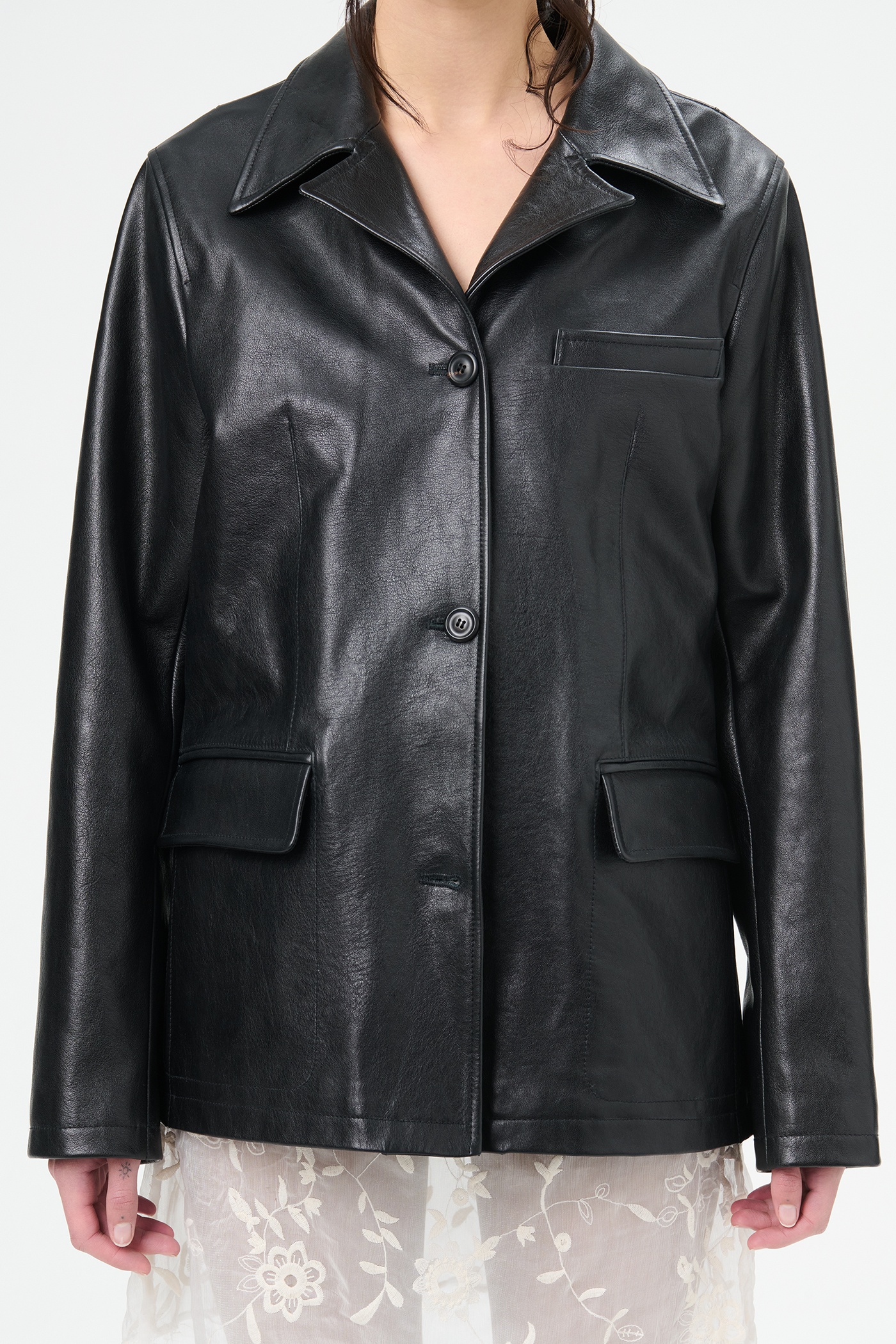 Lane Jacket Heavy Grain Black Leather - 4
