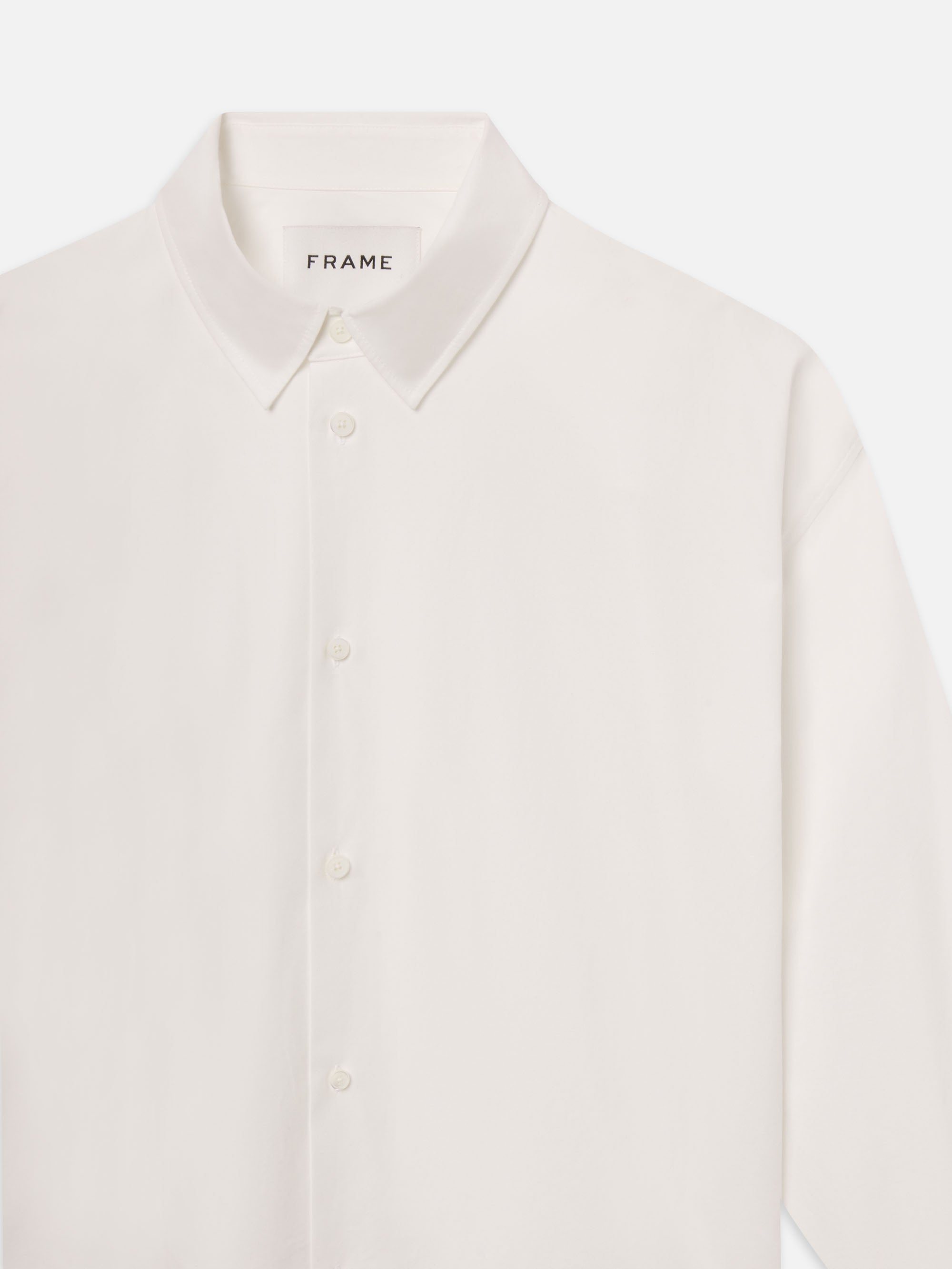 Relaxed Cotton Shirt in White - 3