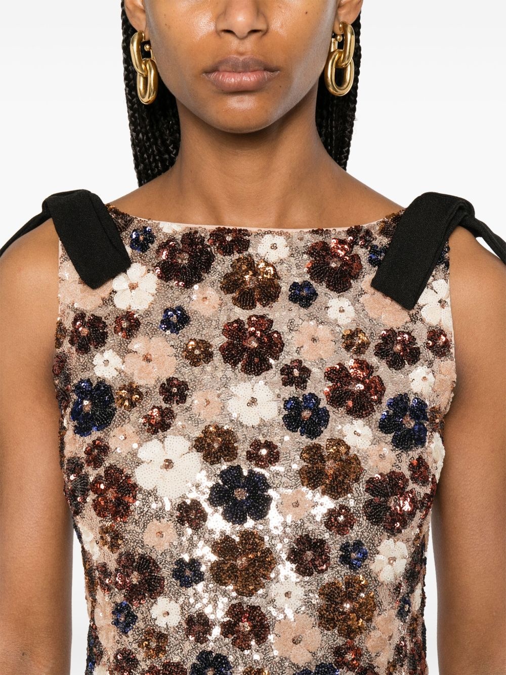 sequinned midi dress - 5