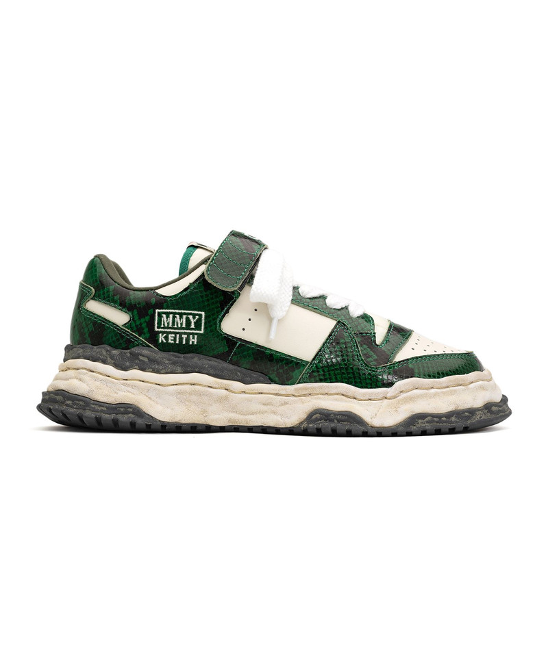 "KEITH" OG Sole Python Printed Leather Low-top Sneaker 1