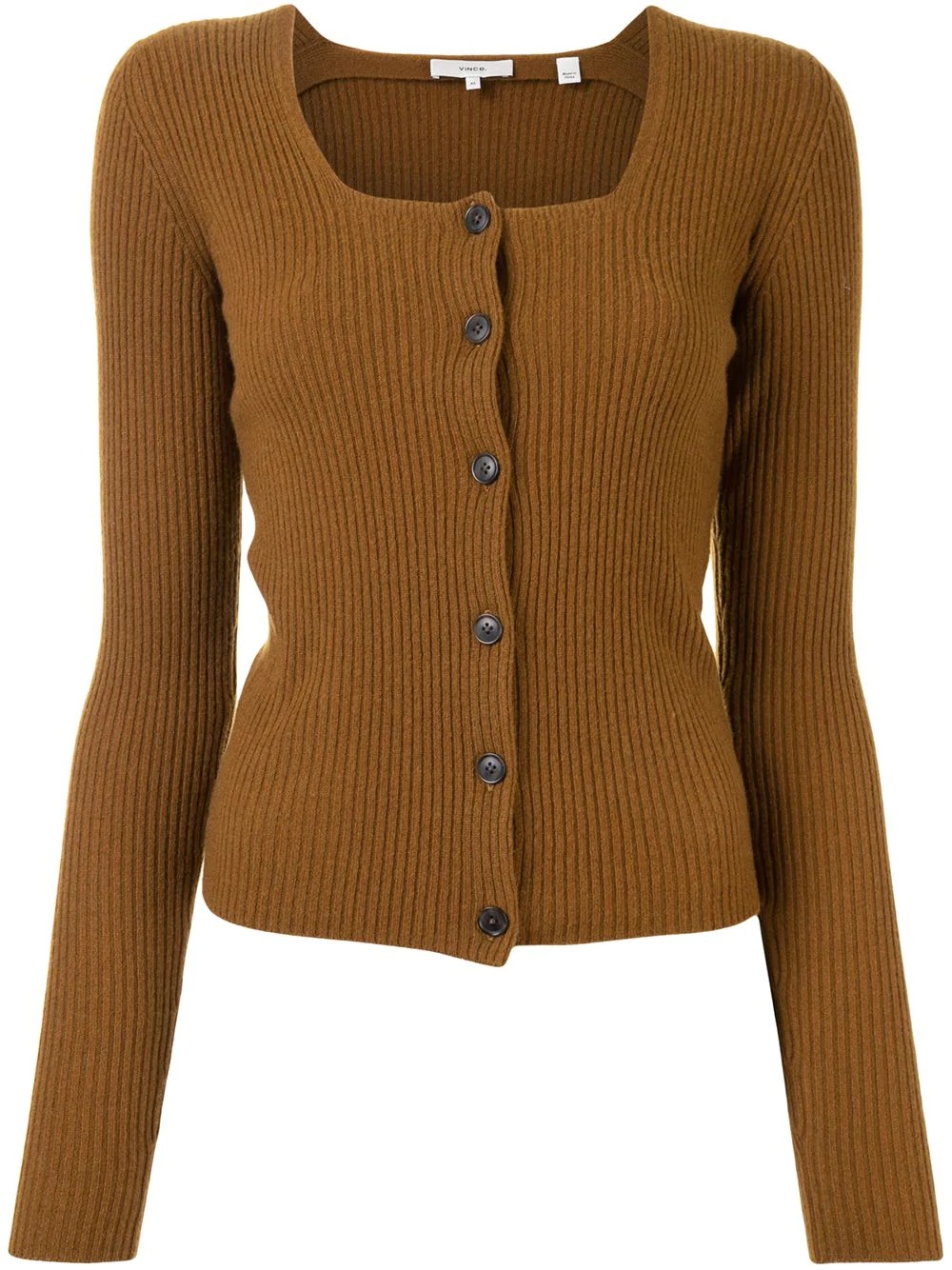 cashmere square neck cardigan - 1