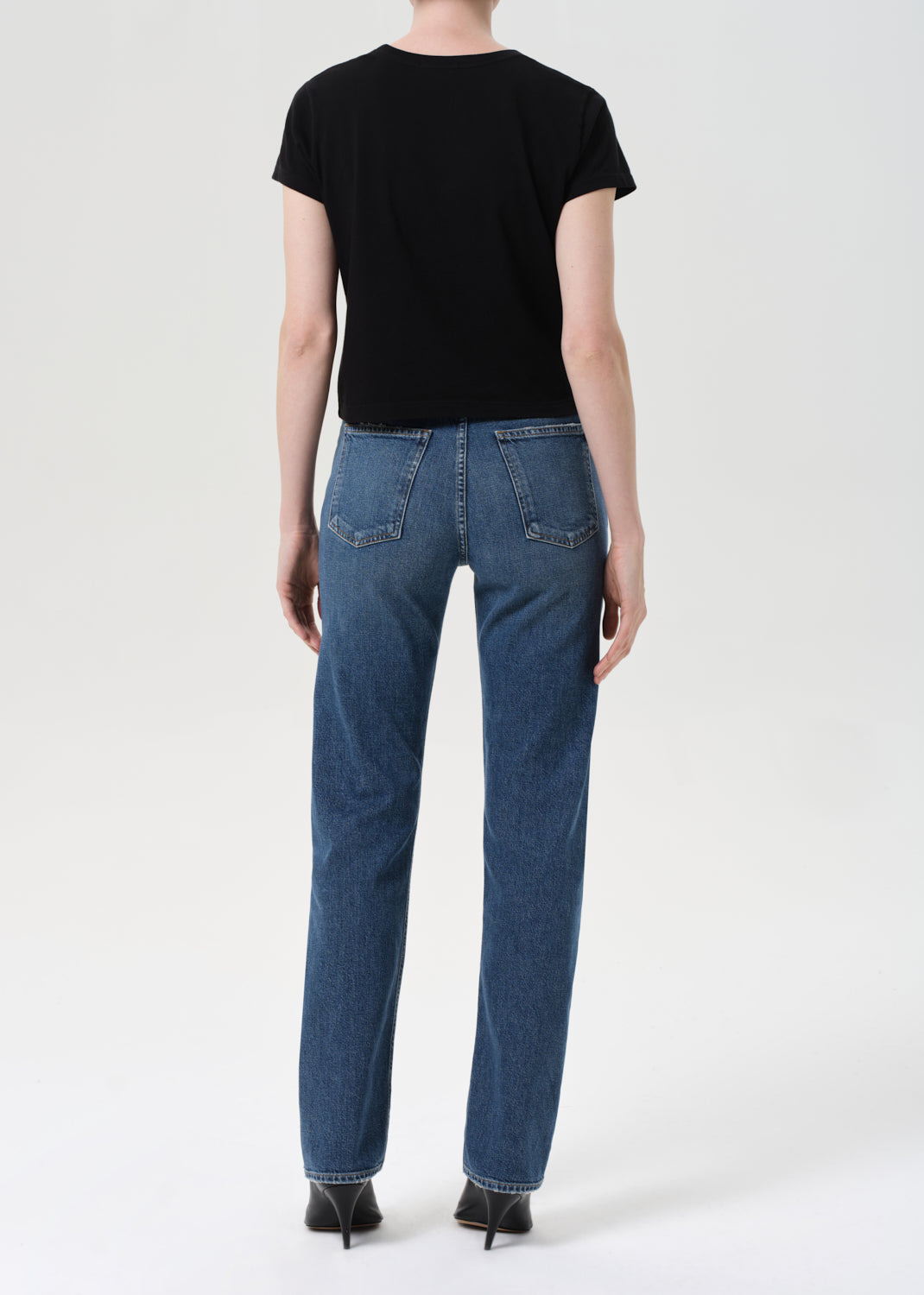 90'S PINCH WAIST HIGH RISE STRAIGHT LONG (COMFORT STRETCH) IN OVERCAST - 3