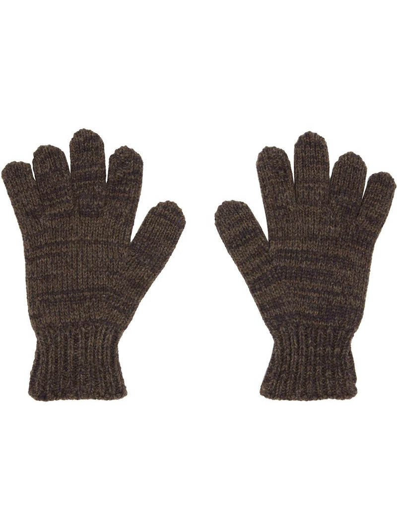 Maison Margiela Brown Knit Gloves outlook