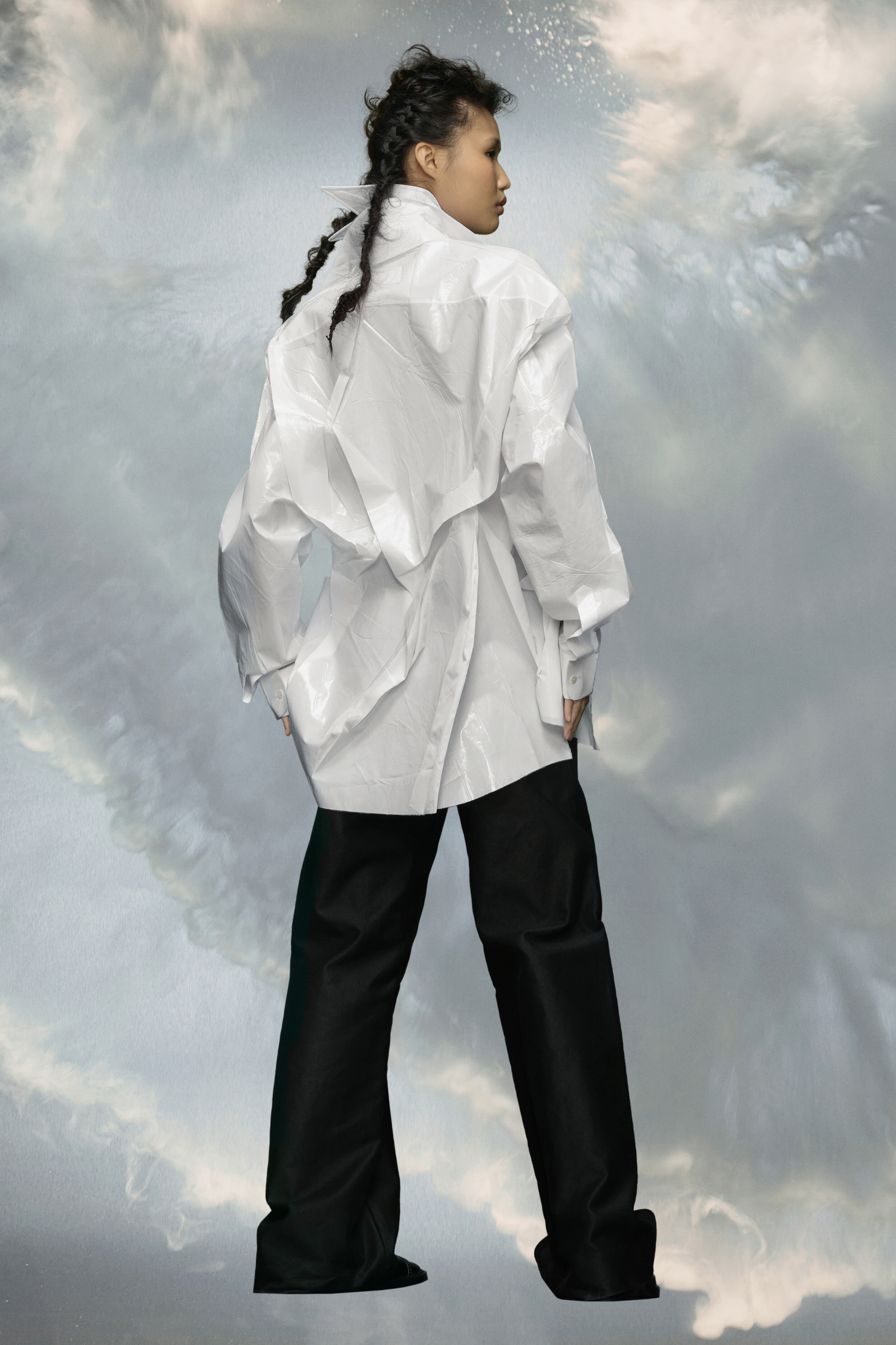 High-shine cotton poplin shirt - 5