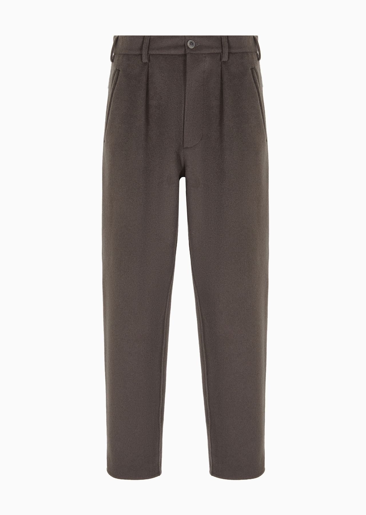 One-pleat trousers in double cashmere cloth - 1