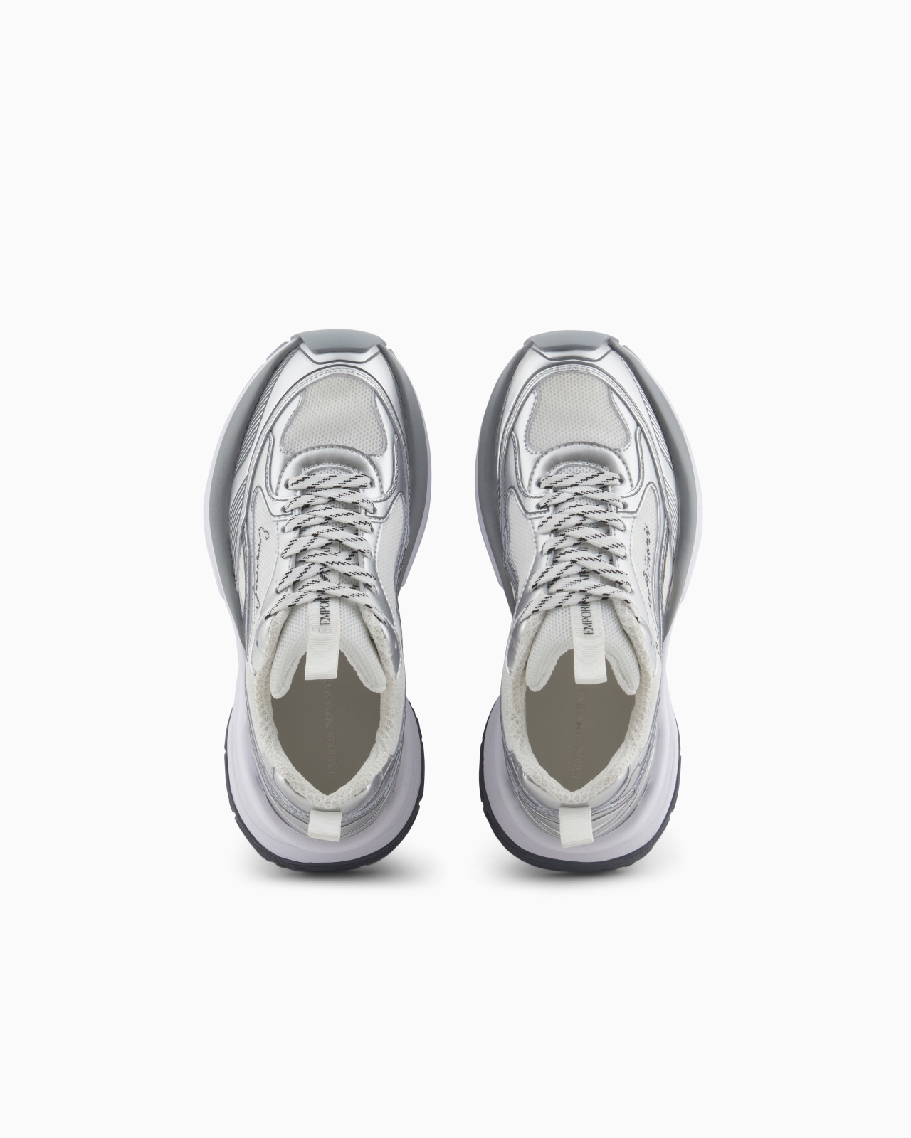MESH SNEAKERS WITH LAMINATED DETAILS AND SIGNATURE LOGO - 3