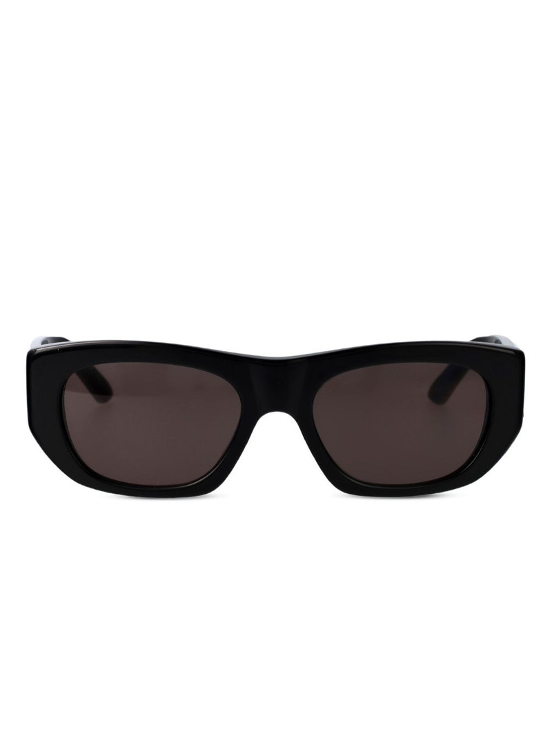 logo-print geometric-frame sunglasses 1