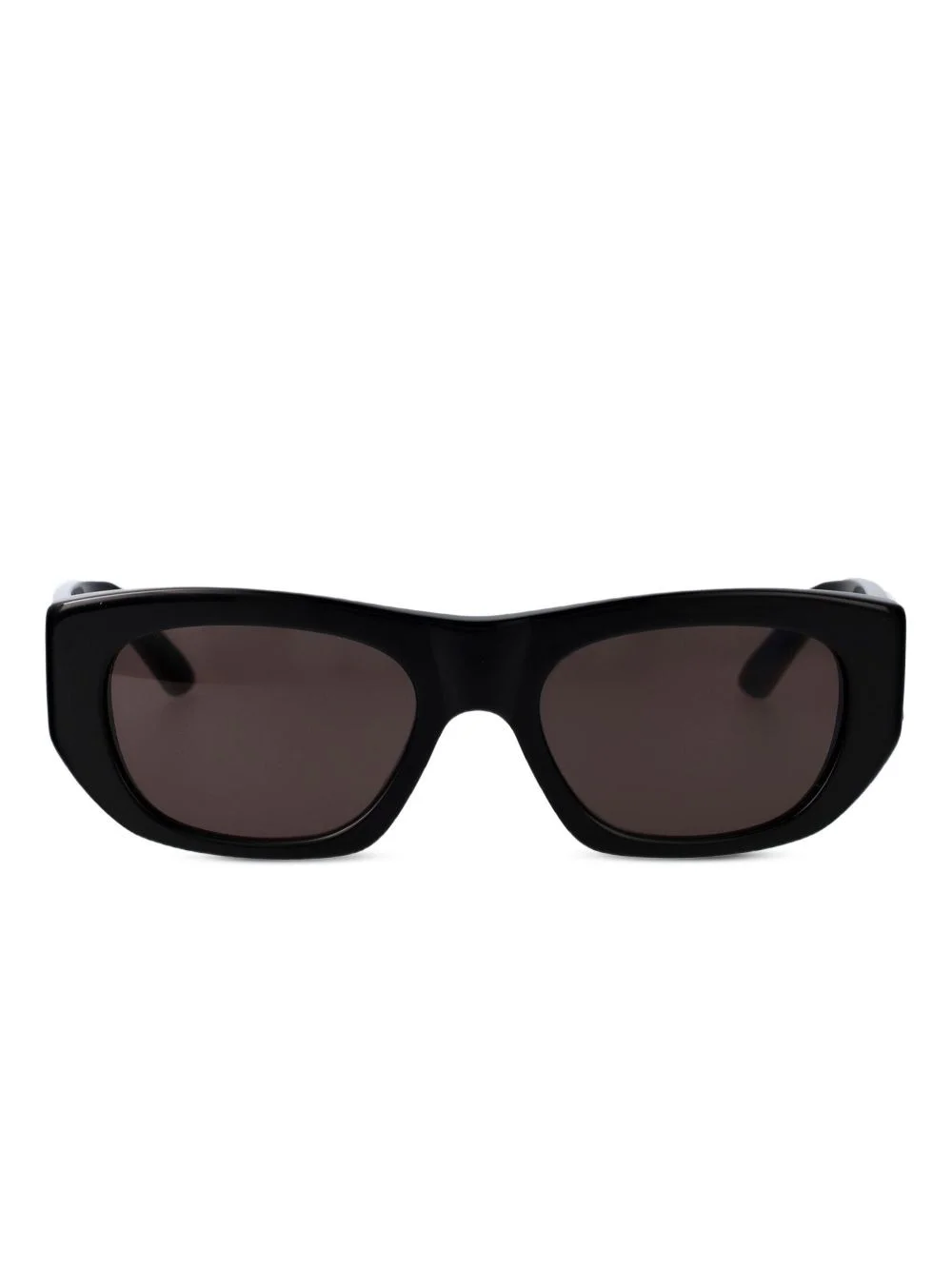 logo-print geometric-frame sunglasses - 1
