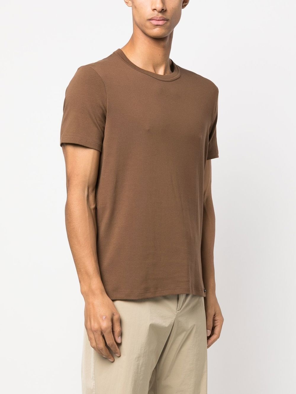 solid-color crew-neck T-shirt - 3