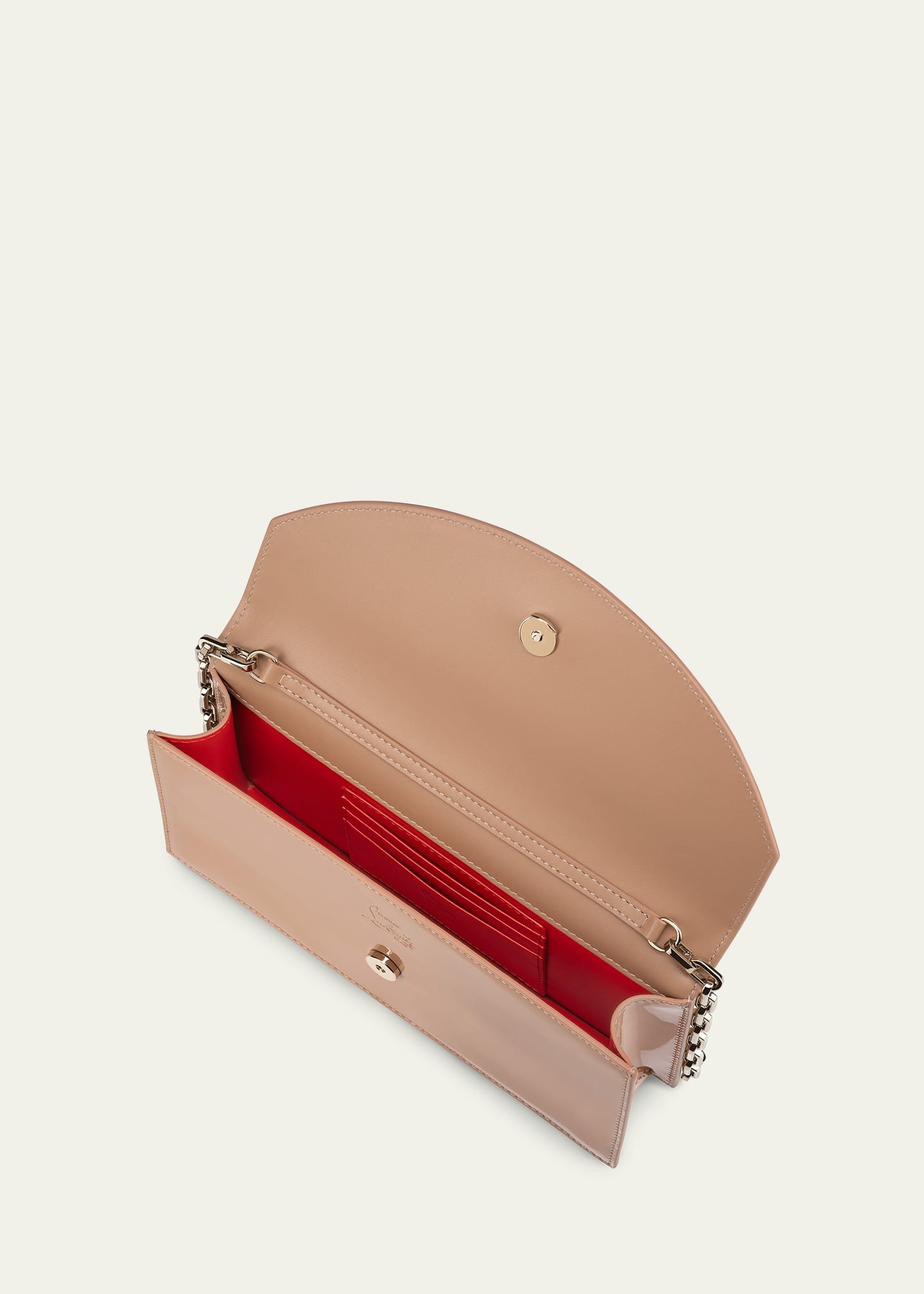 Loubi54 Flap Patent Leather Clutch Bag - 4