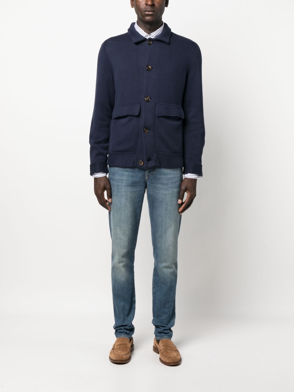 button-up cotton cardigan - 2