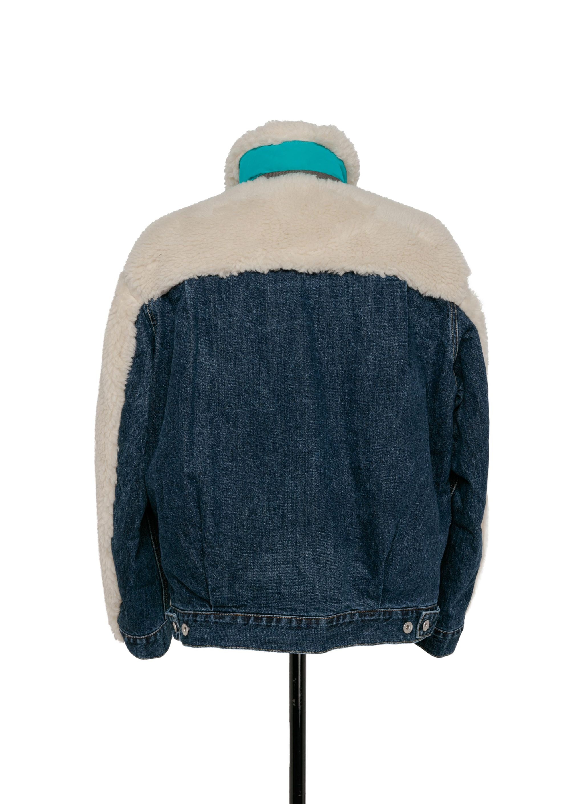 Faux Shearling x Denim Blouson - 5