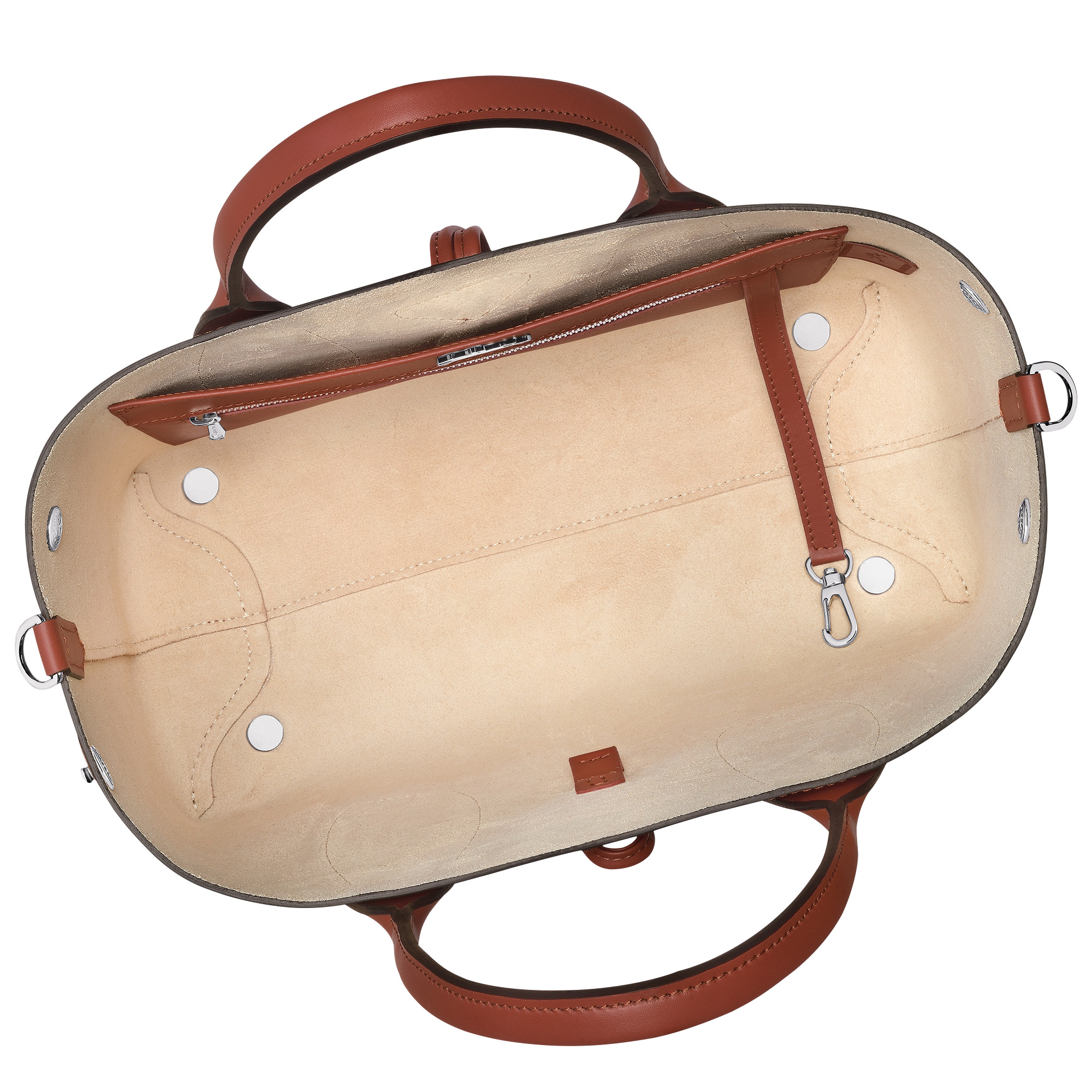 Roseau M Handbag Mahogany - Leather - 6