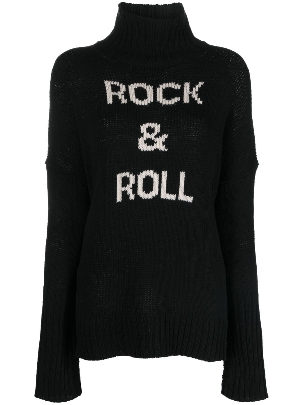 funnel-neck intarsia-knit jumper - 1