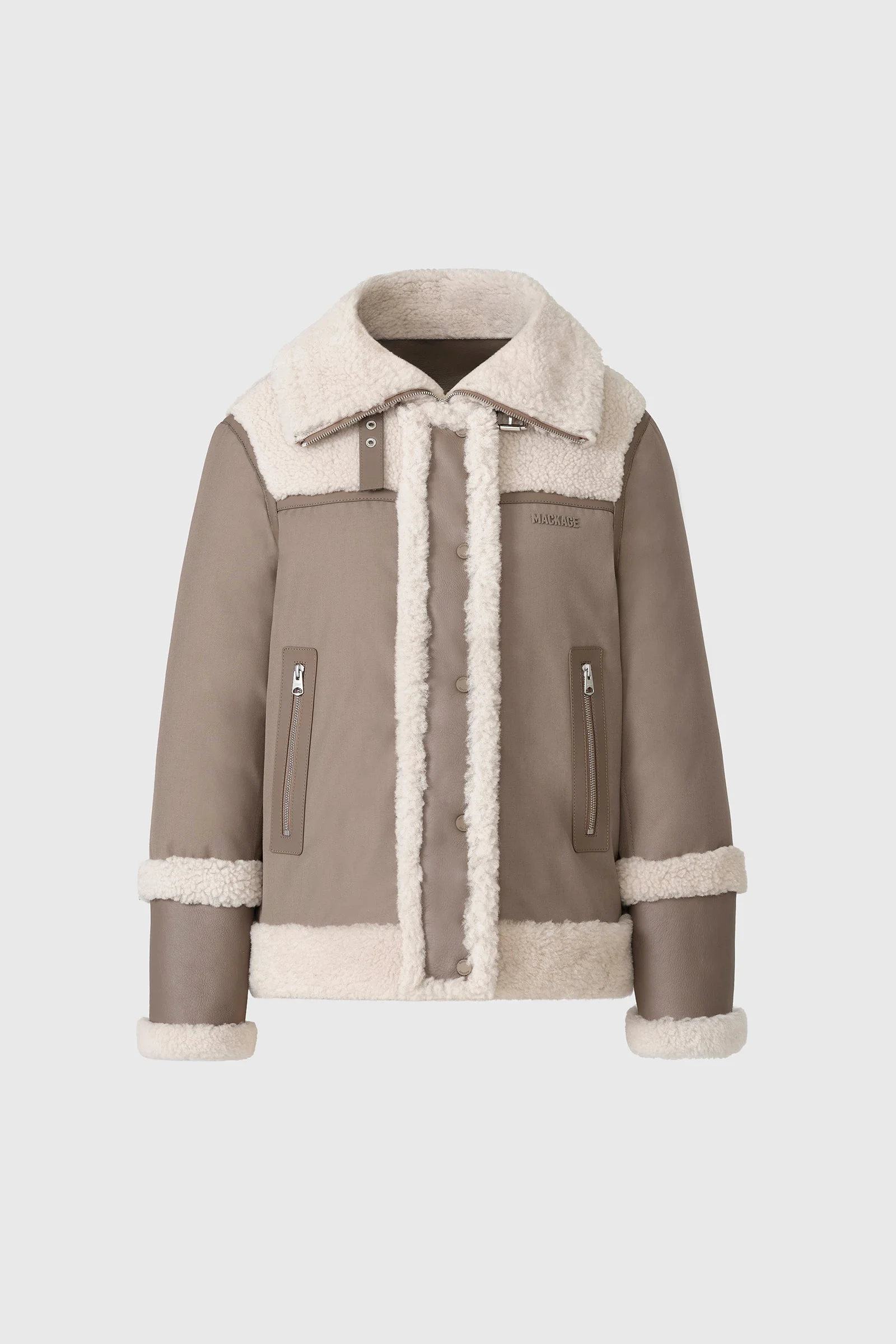 NIKOLINA mixed media jacket - 1